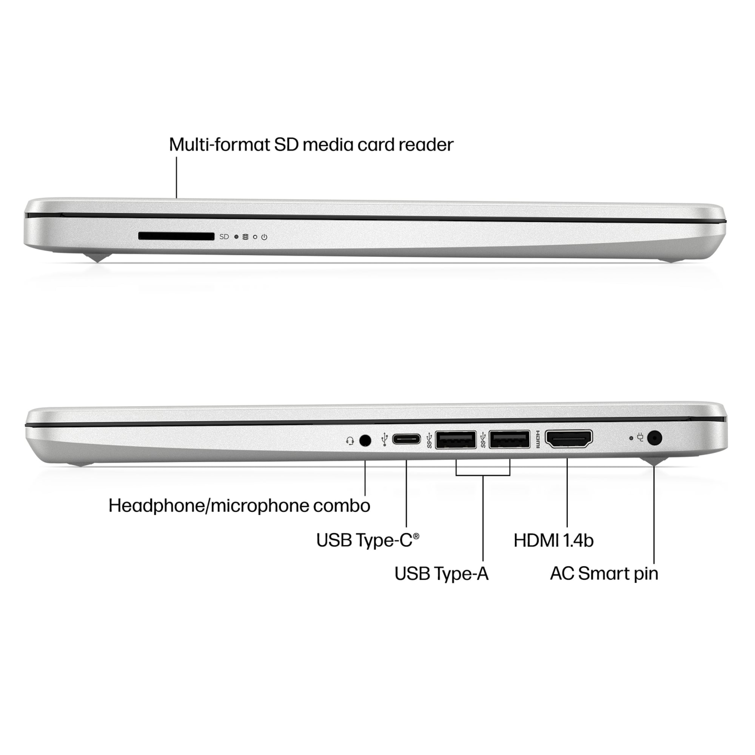 HP 14" HD Anti-Glare Laptop - Silver