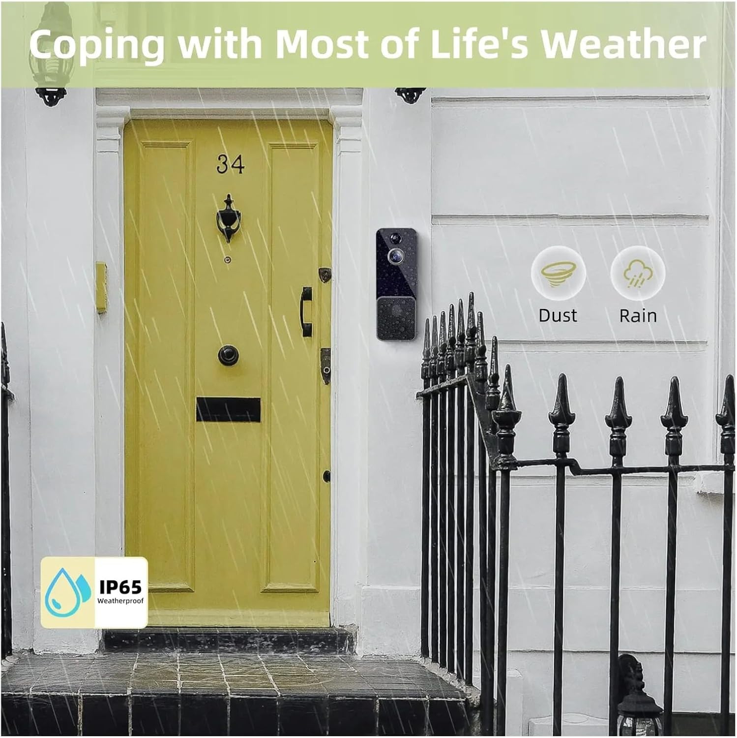 Wireless WiFi Video Doorbell Camera PIR Human Detection Outdoor Doorbell Intercom Smart Home Security