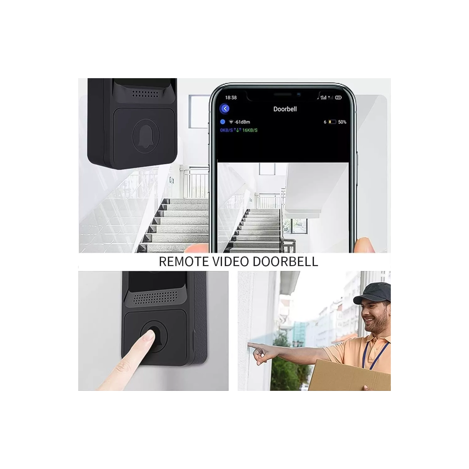Doorbell Camera Motion Detection Doorbell Wireless WiFi Home Security Camera