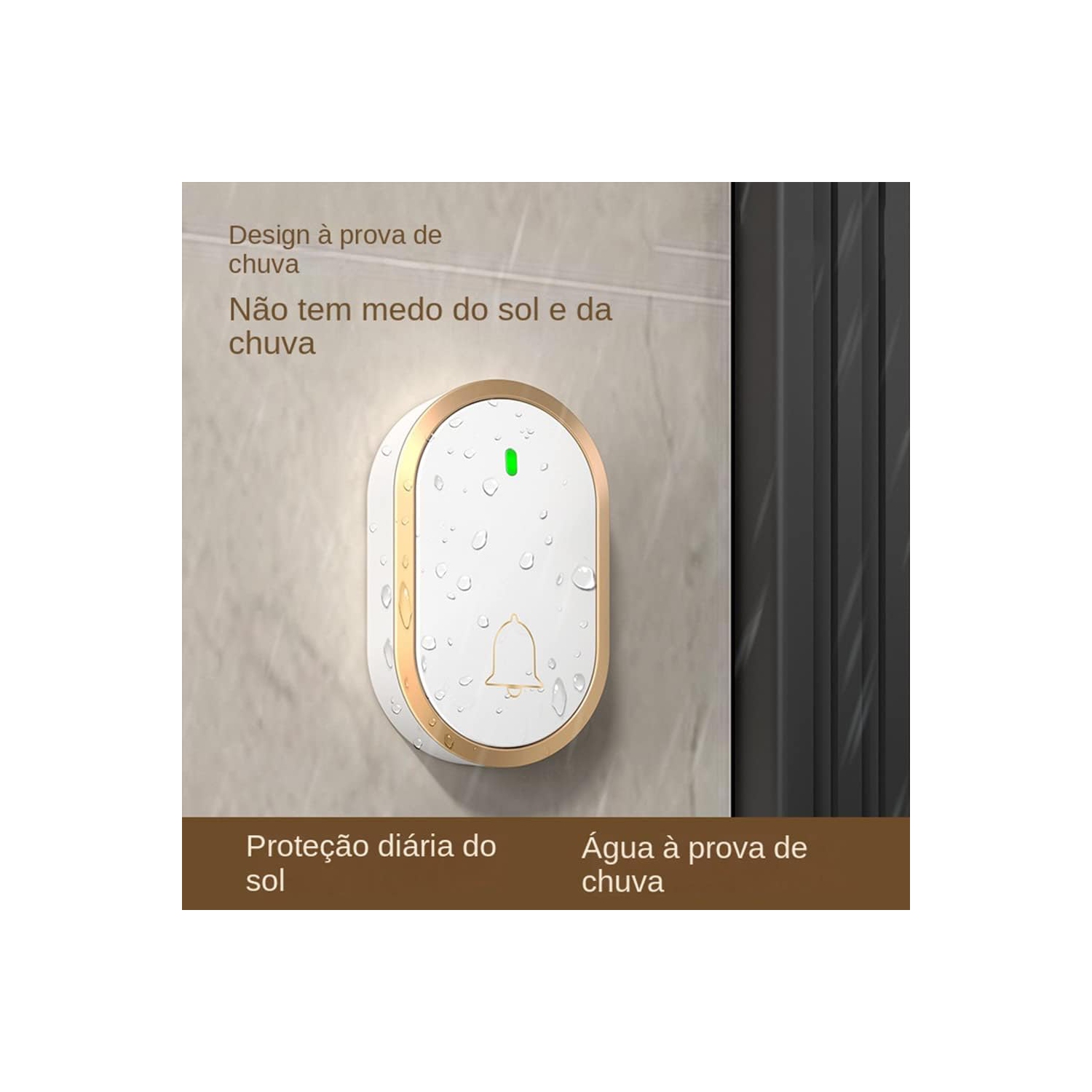 Wireless doorbell, doorbell effective distance more than 300 meters, 4 levels of volume, 60 melodies wireless doorbell, platinum 1 doorbell 1 ring