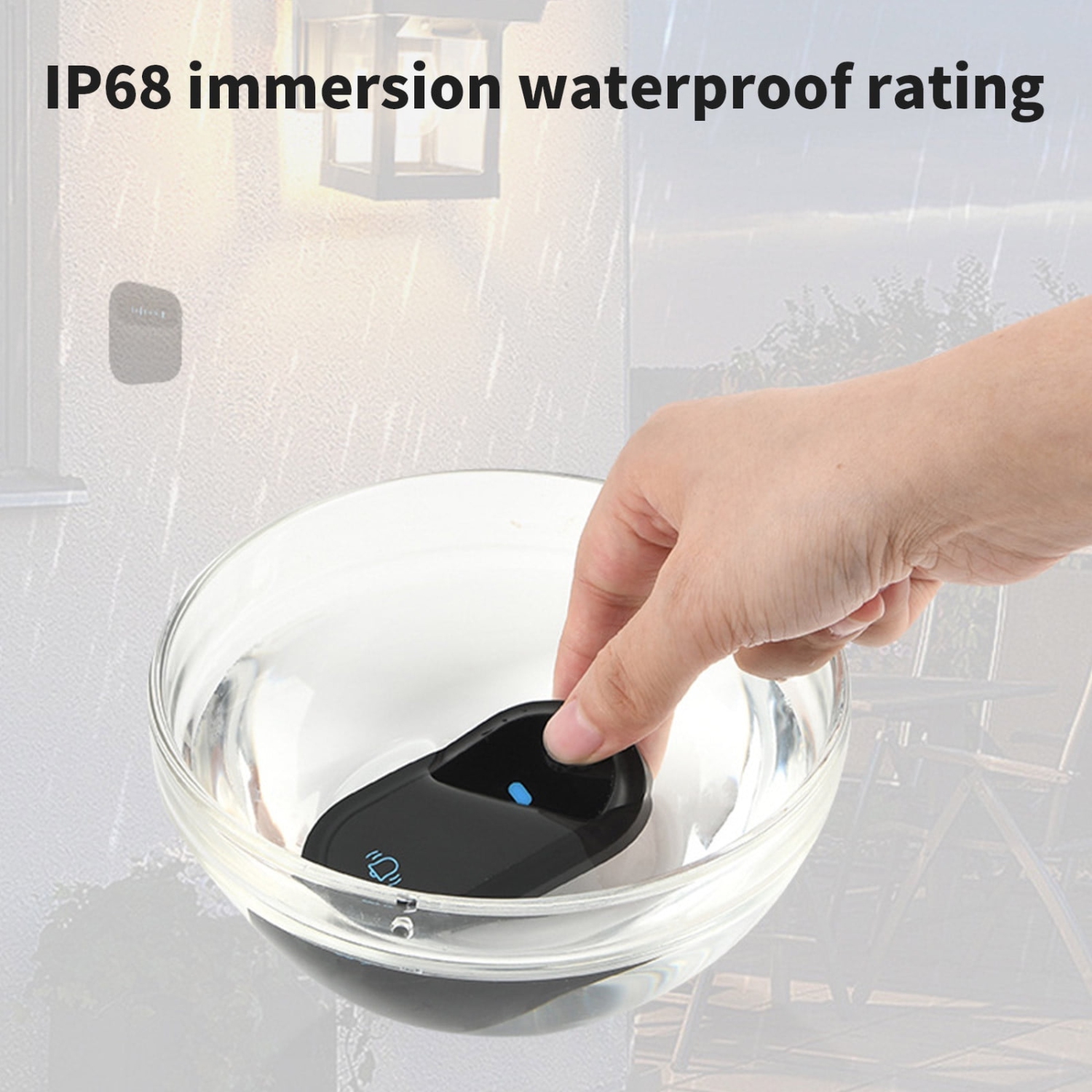 Wireless Doorbell Camera Clearance Smart Remote Video Doorbell, Home Intercom HD Night Vision WiFi Rechargeable Security Doorbell, Black Two-in-one