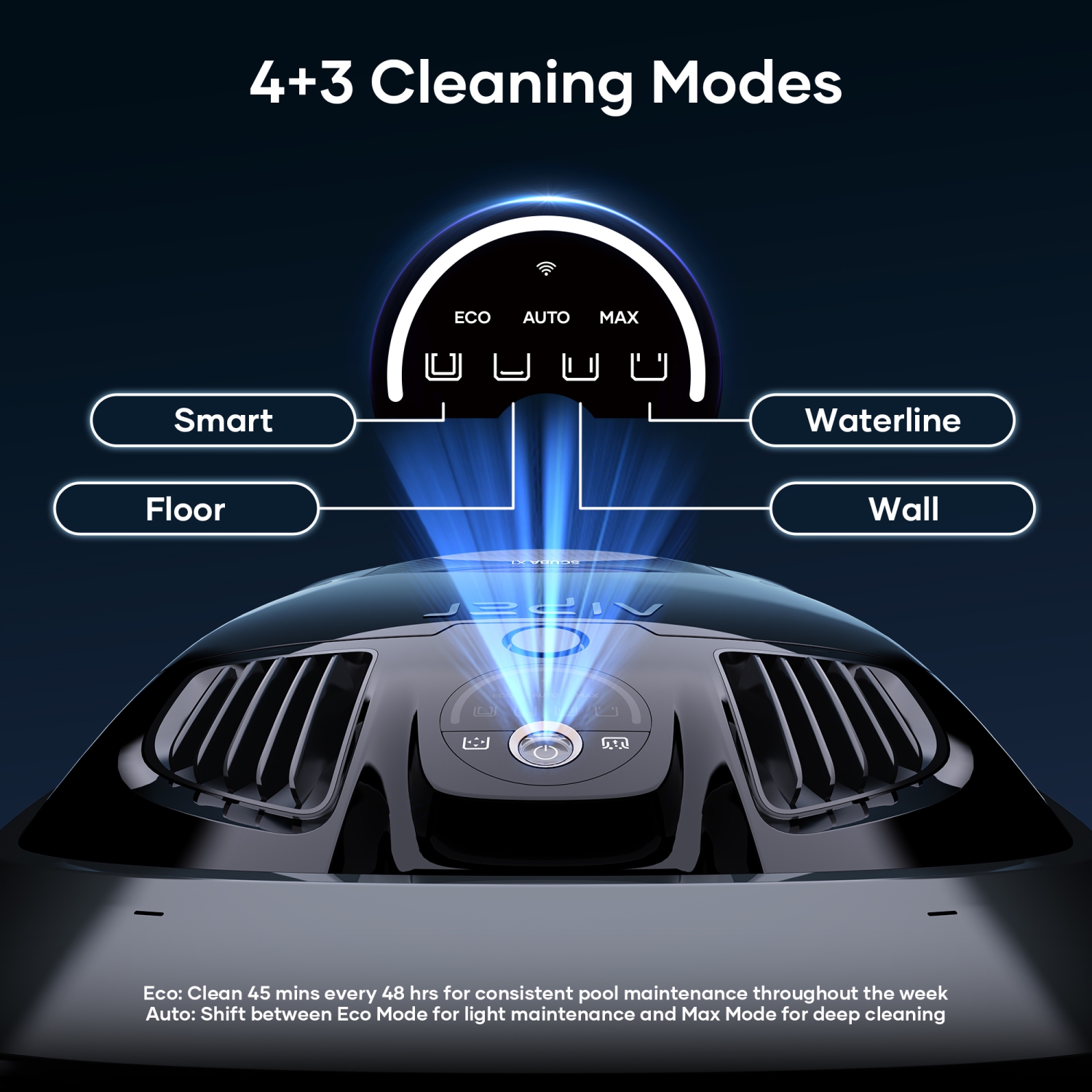 Aiper Scuba X1 Pro - Adaptive Robotic Pool Cleaner, Max Coverage Ultra-Fine Filtration, Works with HydroComm Pure, 6,600 GPH