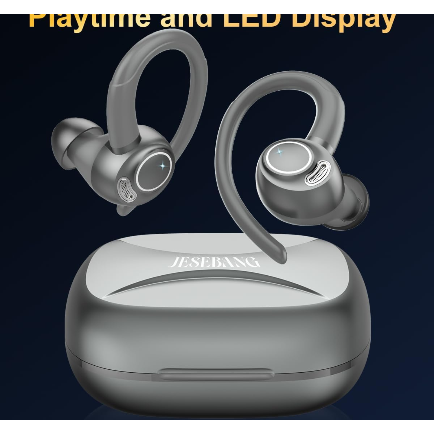 Wireless Earbuds, Bluetooth 5.3 Headphones, New Wireless Earphones HiFi Stereo Sound with 4 ENC Mic, IP7, Sport Bluetooth Earbuds in Ear EarHooks for