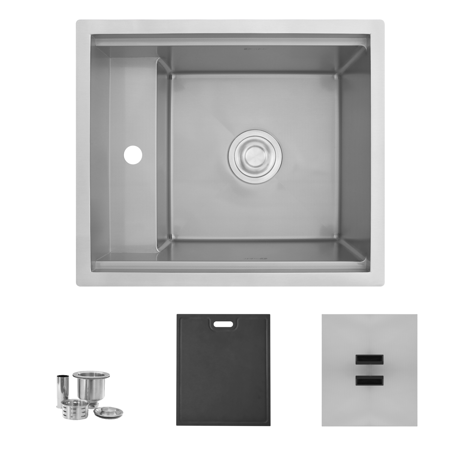 Concealed Dual-Mount Stainless Steel Utility Sink – 20-Inch, 1-Hole Prep Sink with Dura-Tek