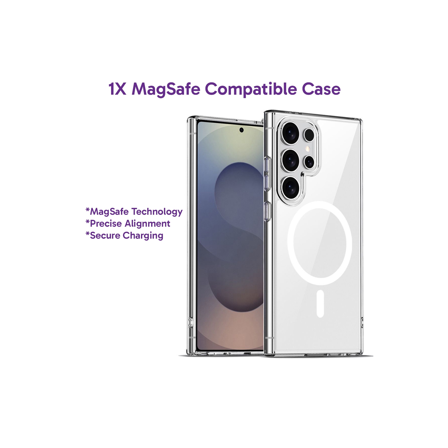 Ensemble Rush Ultimate pour Galaxy S24 FE de Samsung| Étui MagSafe transparent, protecteur d'écran, protecteur d'appareil photo et chargeur rapide