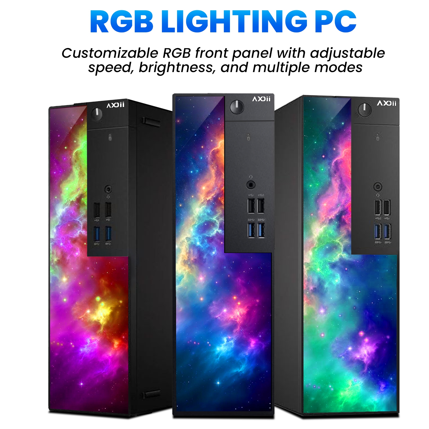 Remis à neuf - Ordinateur de jeu RVB personnalisé, Core i5-6500 jusqu'à 3,6&nbsp;GHz d'Intel, GeForce GT 1030 2&nbsp;Go de NVIDIA, mémoire vive