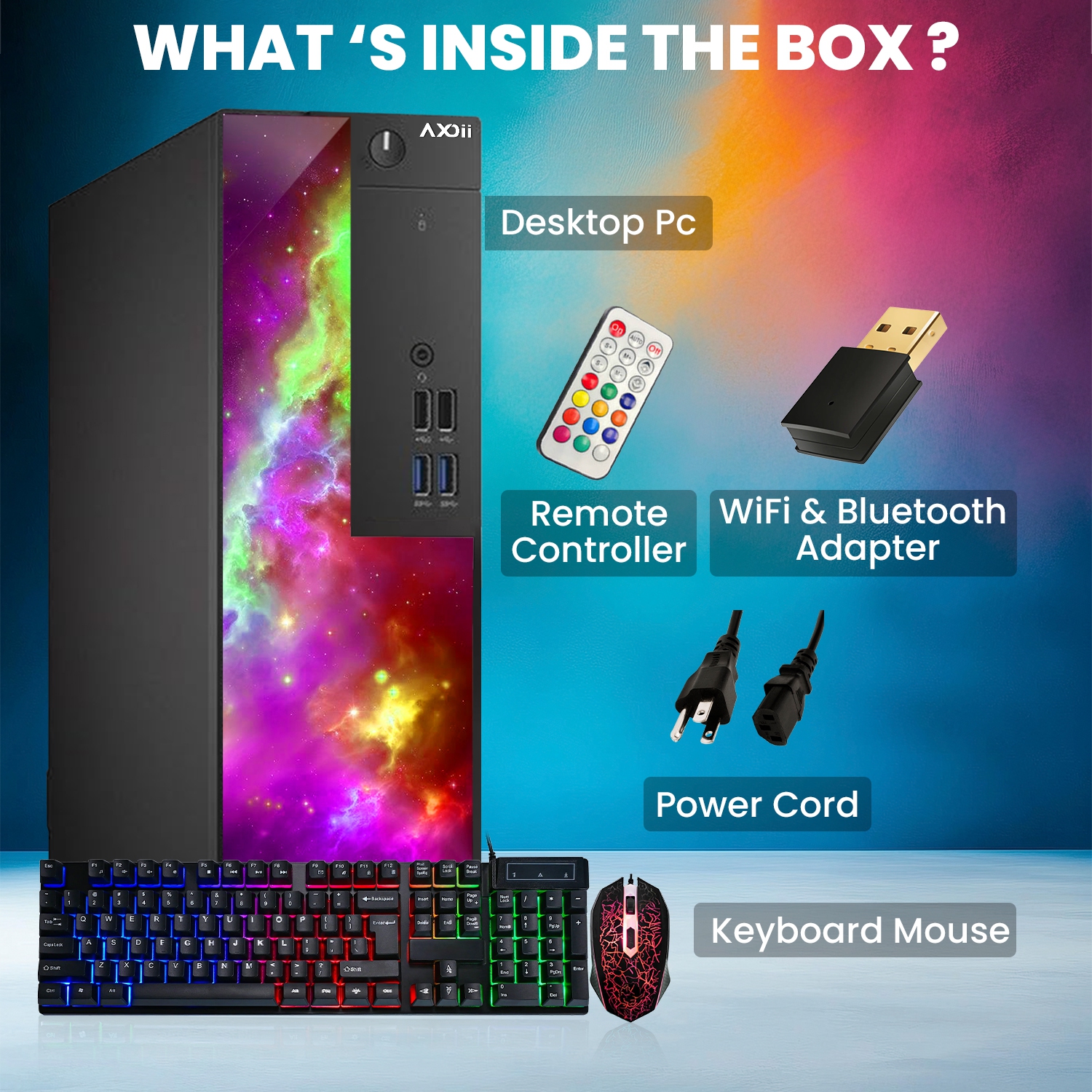 Refurbished - Custom Built RGB Gaming PC Desktop Computer, Intel Core i7-6700 Upto 4.0GHz, NVIDIA GeForce GT 1030 2GB, 16GB RAM, 512GB SSD - Windows