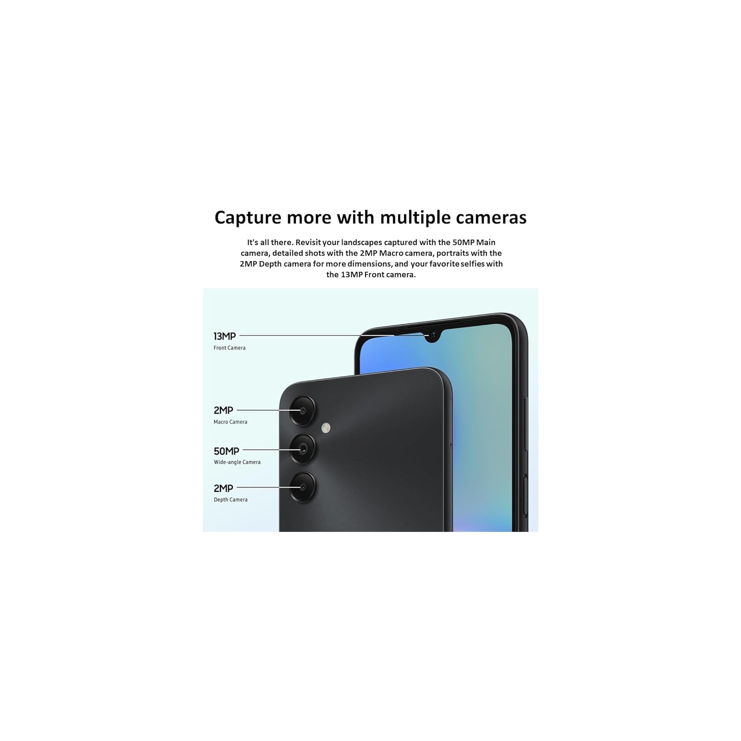 COMBO SET: Samsung A05S 4GB RAM | 128GB Storage + FREE Case & Tempered Glass - Black