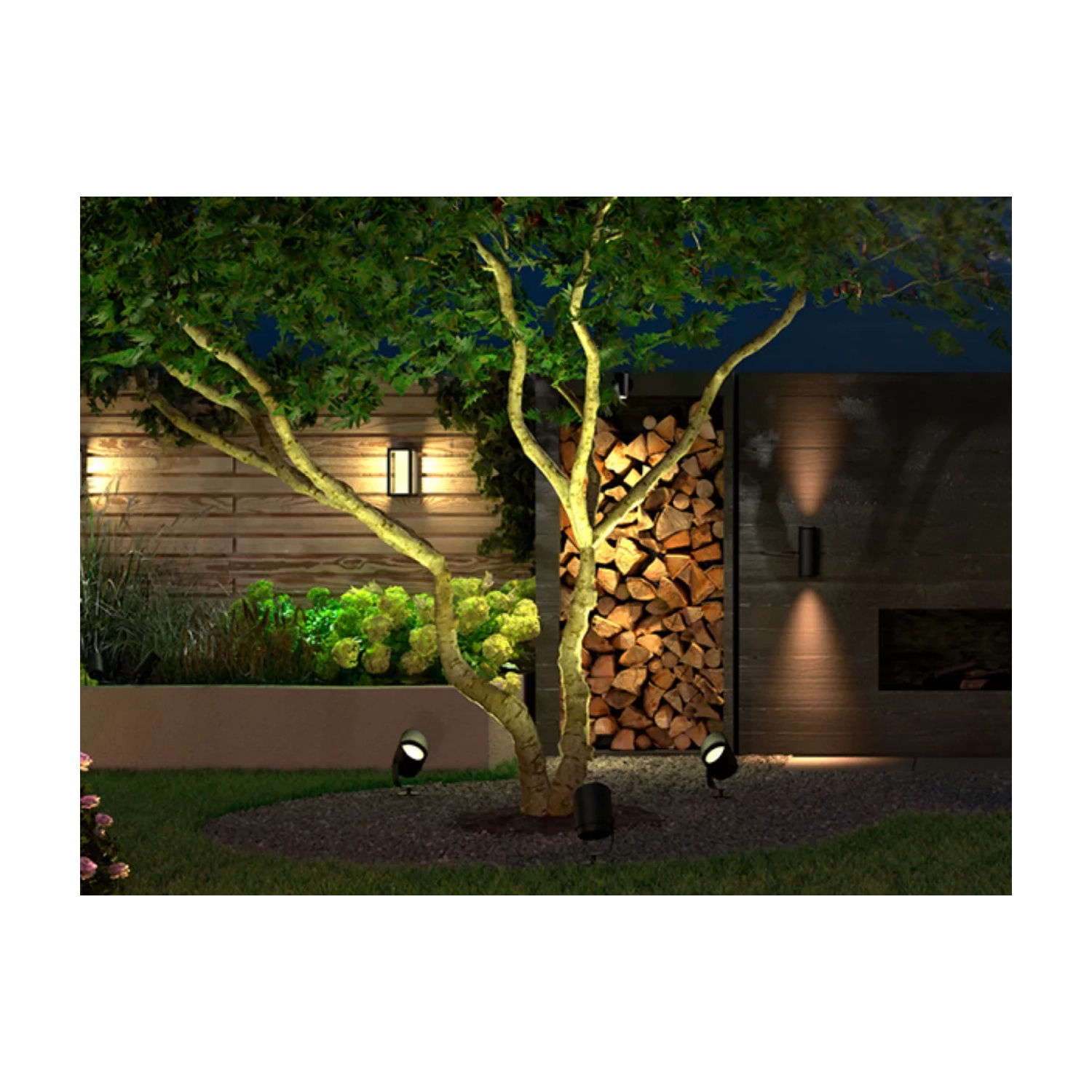 Ensemble de projecteur d'extérieur Hue Lily XL blanc et couleur de Philips