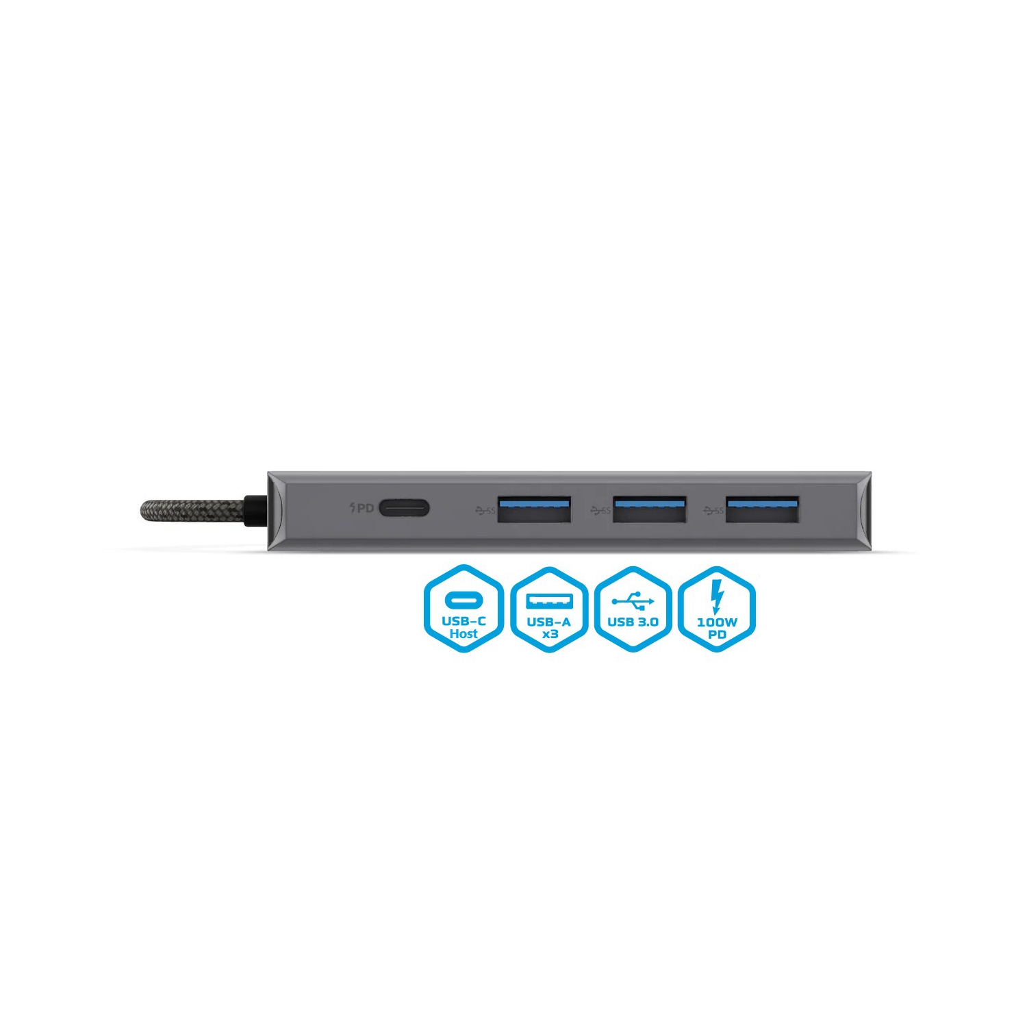 Bluediamond Slim 4-in-1 USB-C Expansion Hub + PD