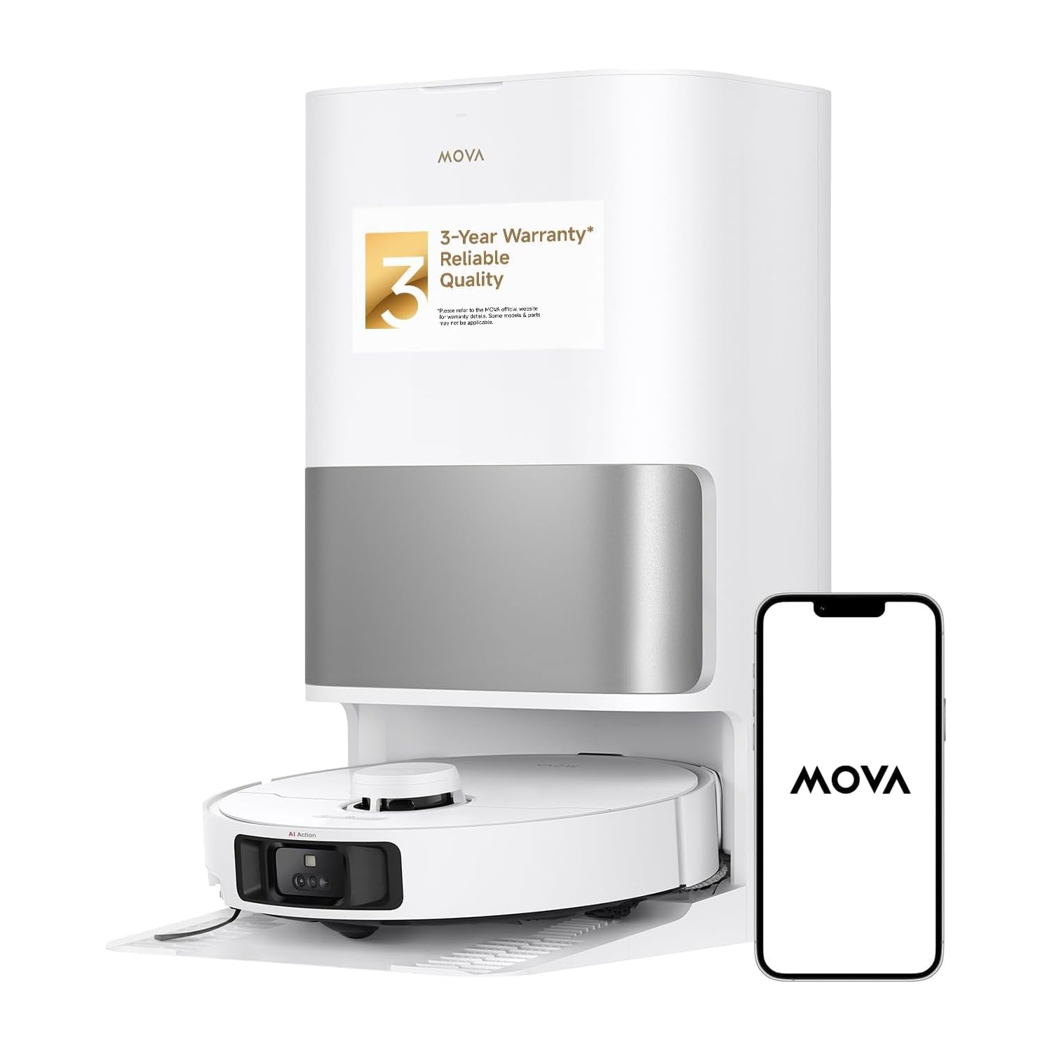 Mova P10 Pro Ultra Robot Vacuum and Mop Combo, 13,000Pa Suction, Hot Water Mop Cleaning & Drying, 360° Obstacle Avoidance, App Control