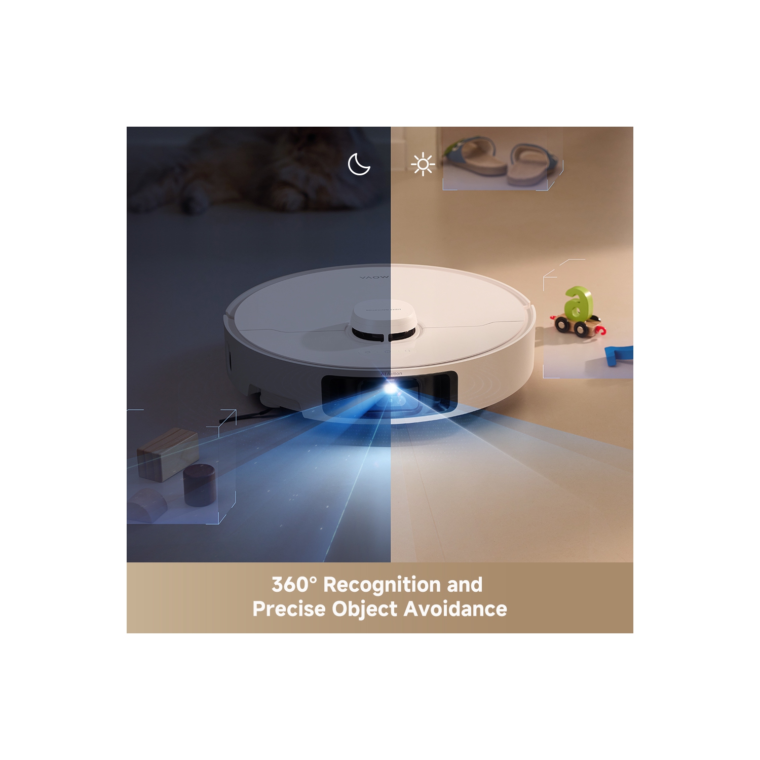 Mova P10 Pro Ultra Robot Vacuum and Mop Combo, 13,000Pa Suction, Hot Water Mop Cleaning & Drying, 360° Obstacle Avoidance, App Control