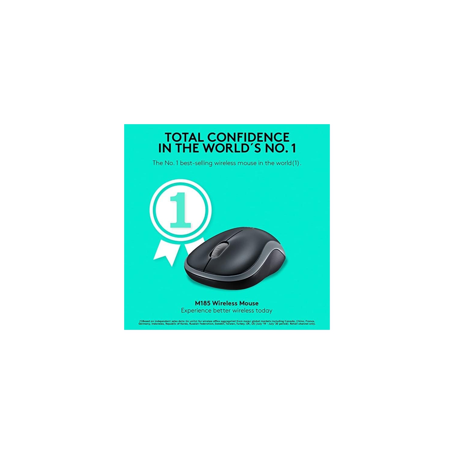 Pack of -5 Logitech M185 Wireless Mouse, Business, school and Family