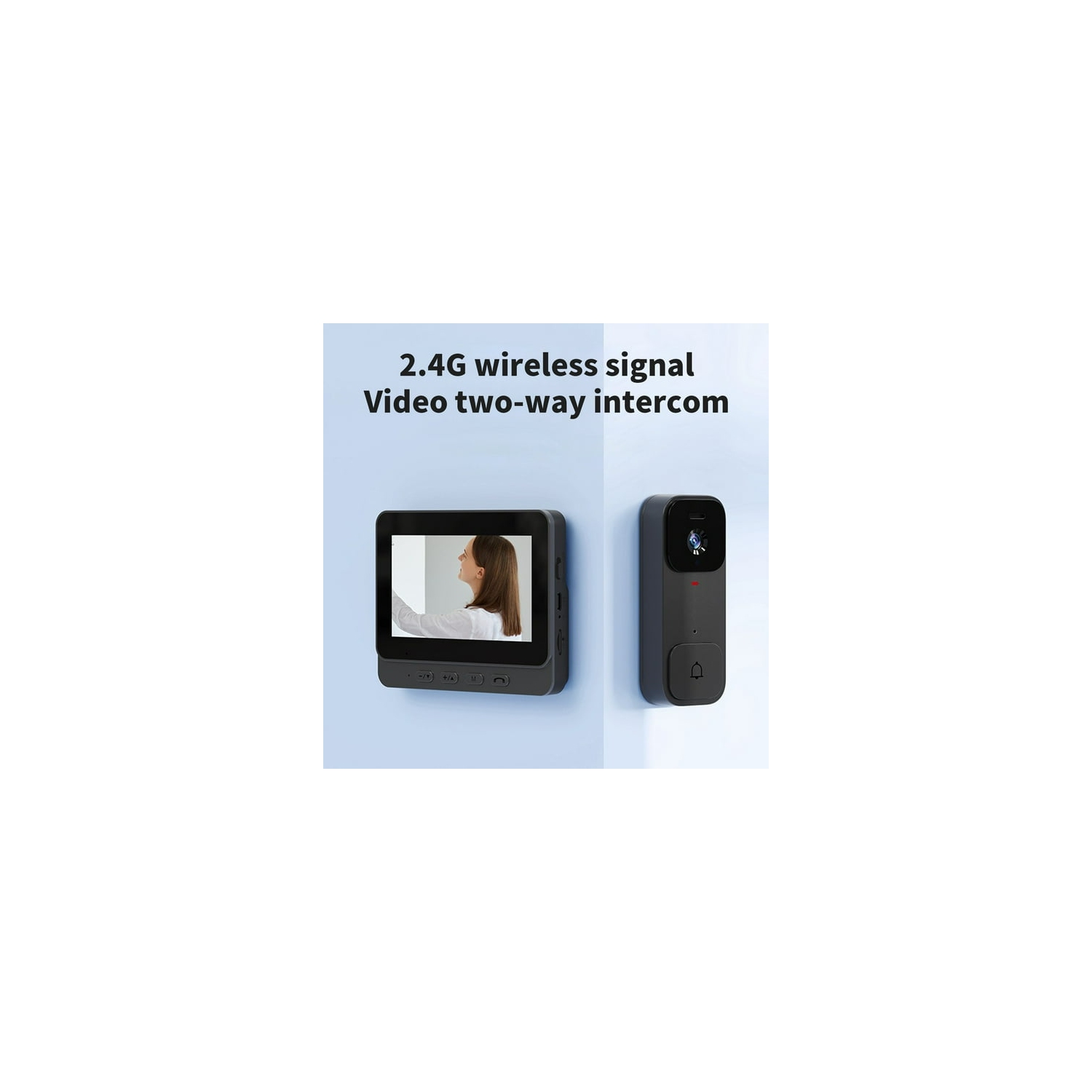 Système d'interphone vidéo Wi-Fi, moniteur de 4,3&nbsp;po et sonnette avec caméra en aluminium, trousse d'interphone bidirectionnel pour sonnette