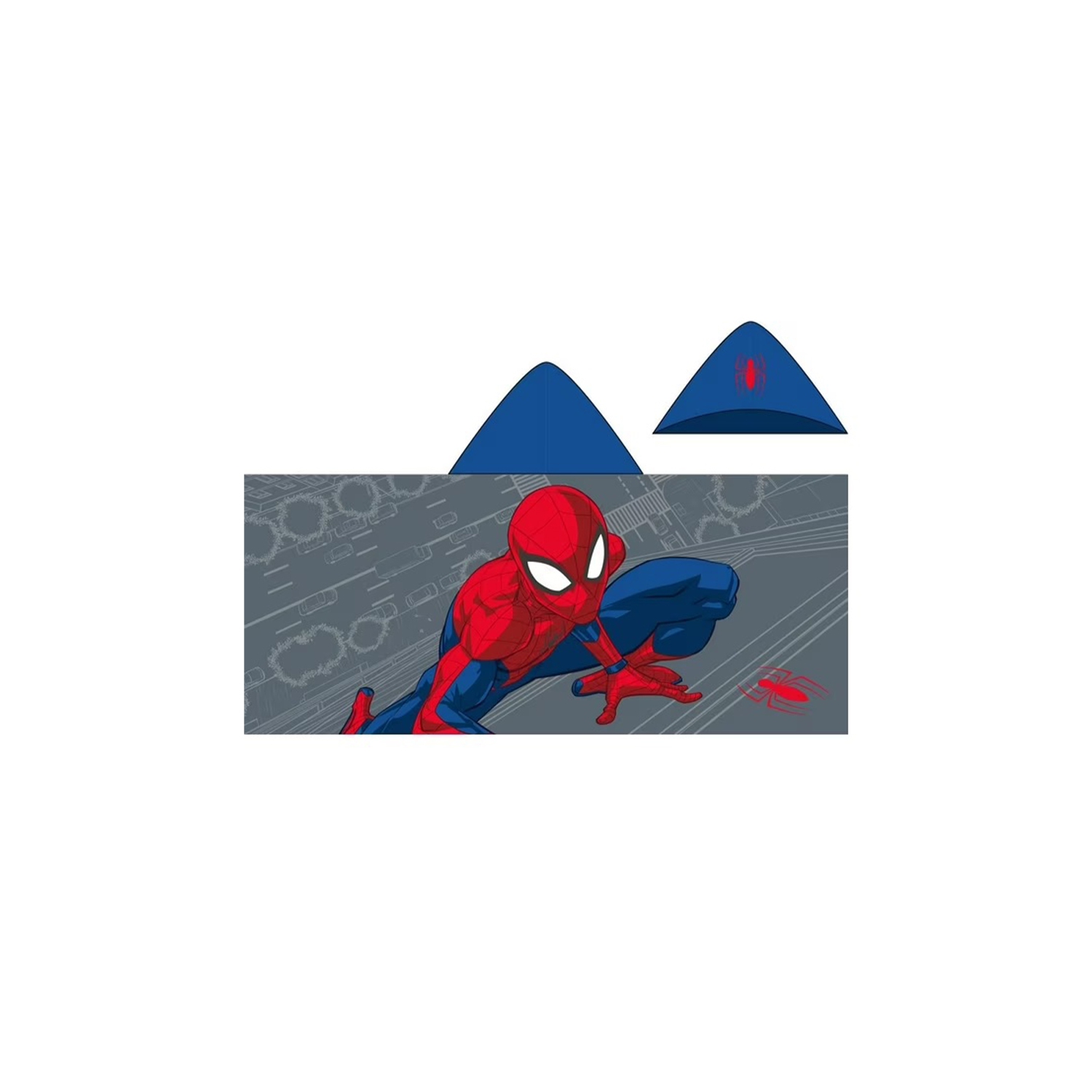 Serviette à capuchon pour garçons Spider-Man «&nbsp;Crime Fighter&nbsp;» de Marvel – 100 % coton, 23 x 51&nbsp;po – Articles essentiels pour le bain,