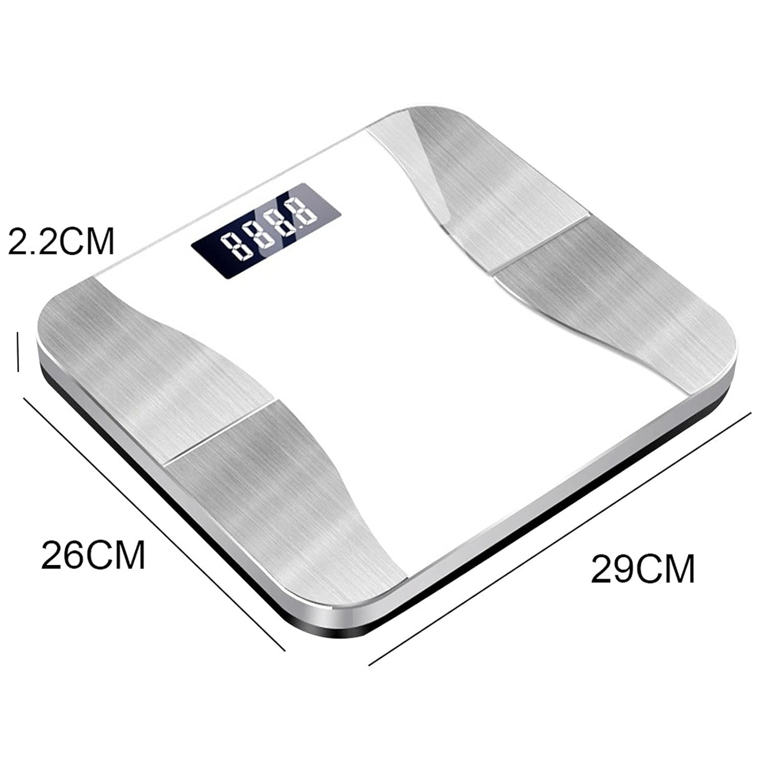 Home smart body fat scale - automatic user recognition, high-precision sensor, large-size LED display, portable scale
