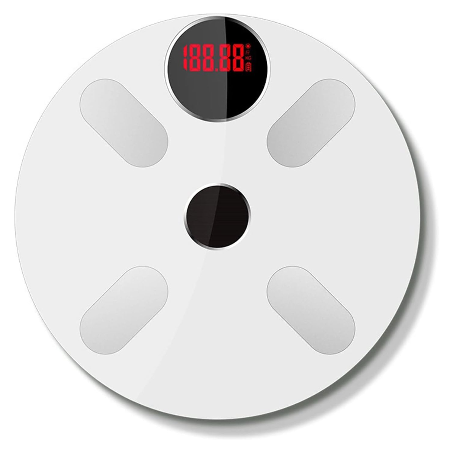 Smart weight scale with large LED screen - gravity sensing technology, maximum weighing 180 kg, stable and stylish, suitable for home use (chargeable + solar power model)