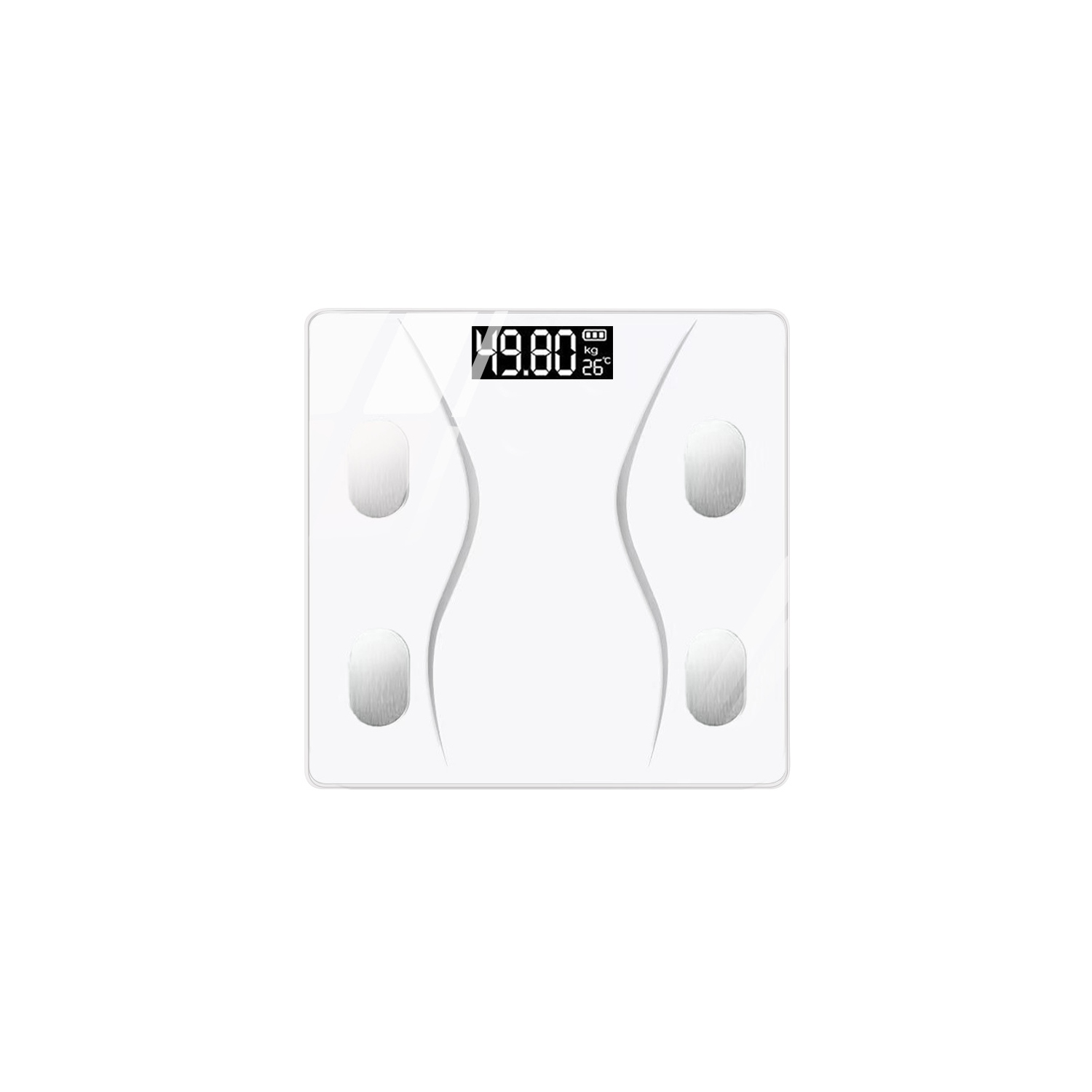 Stylish home weight scale - large LCD display, user-friendly, long-lasting and durable, lightweight and stylish, suitable for bathroom/bedroom use