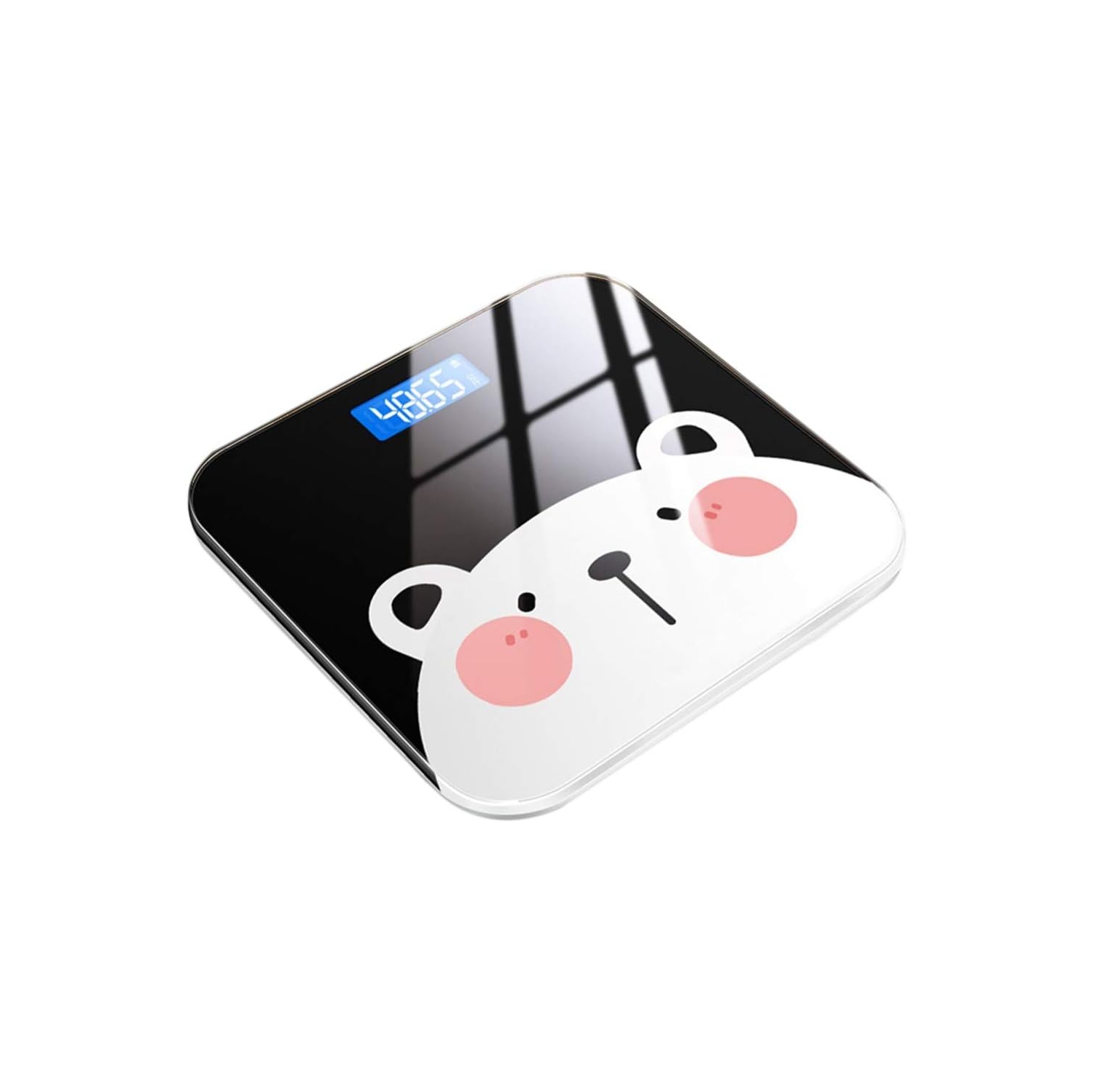 Accurate cartoon scale – easy-to-read display, thin tempered glass, energy-saving and environmentally friendly, suitable for fitness and home use