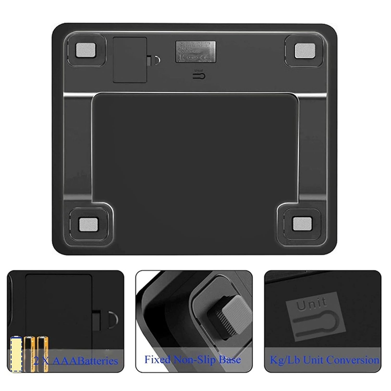 Advanced smart body fat scale - measures weight/BMI/fat/water content, family sharing, clear LCD display