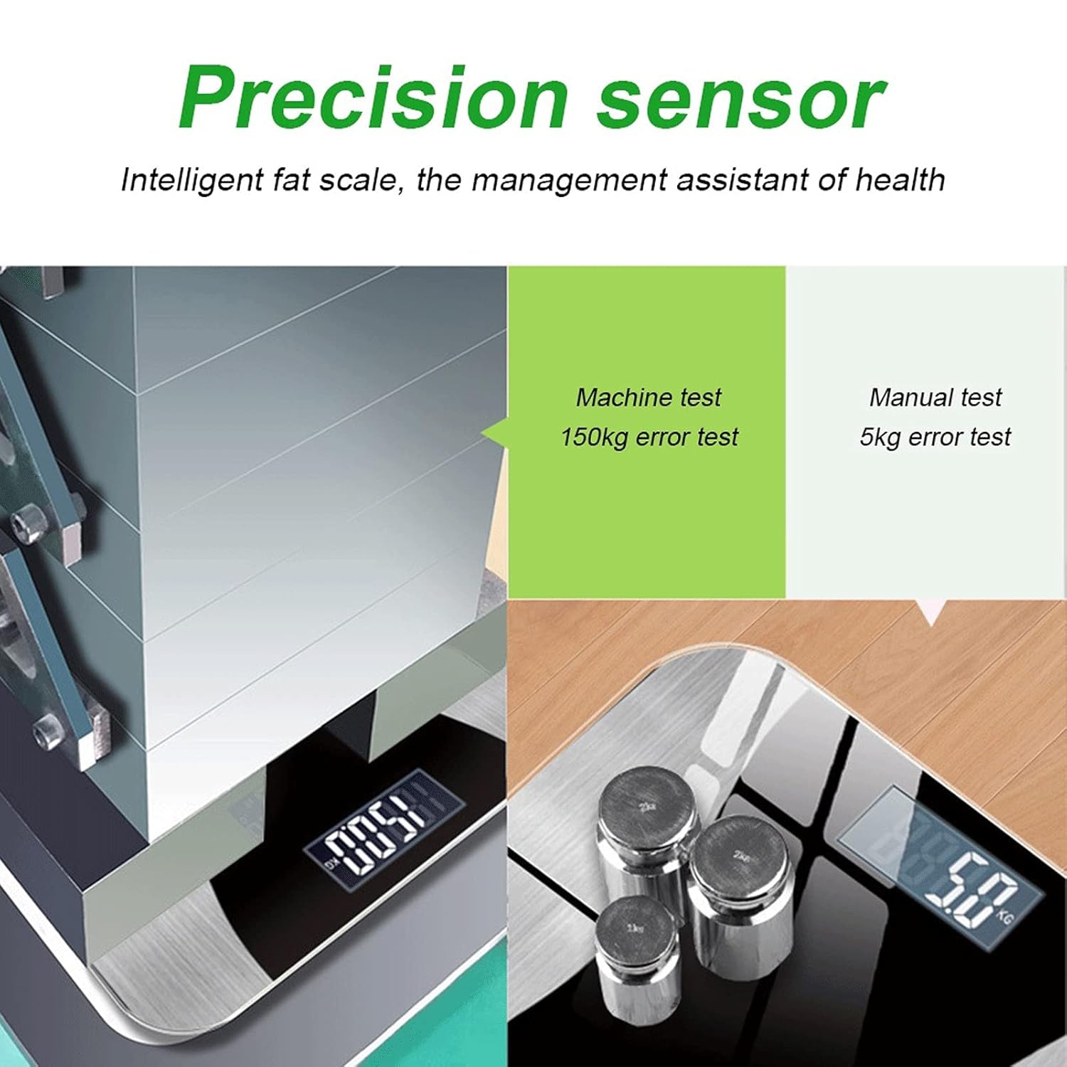 Advanced smart body fat scale - measures weight/BMI/fat/water content, family sharing, clear LCD display