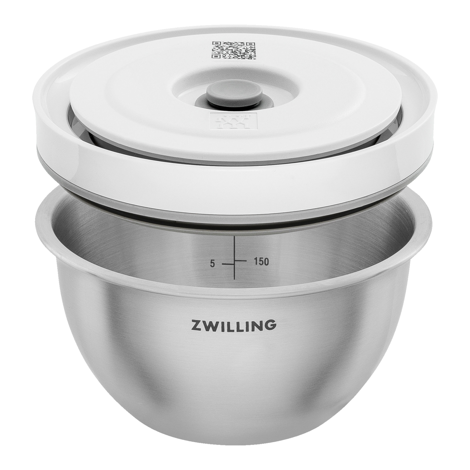 Ensemble de bols sous vide Fresh & Save BOWLS DE ZWILLING P/M/G/6 pièces en acier inoxydable, argenté-blanc