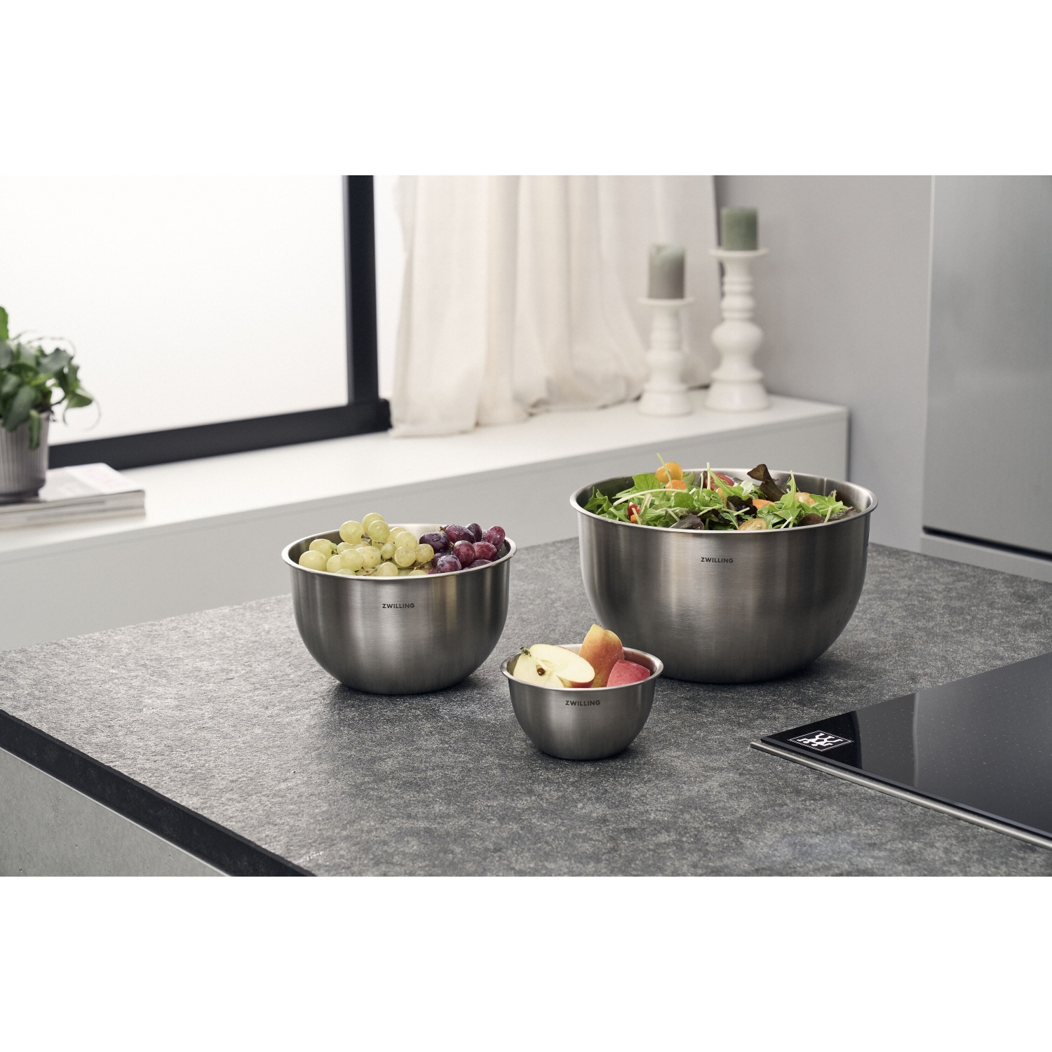 ZWILLING Fresh & Save – Ensemble de bols BOWLS P/M/G/3 pièces en acier inoxydable, argenté