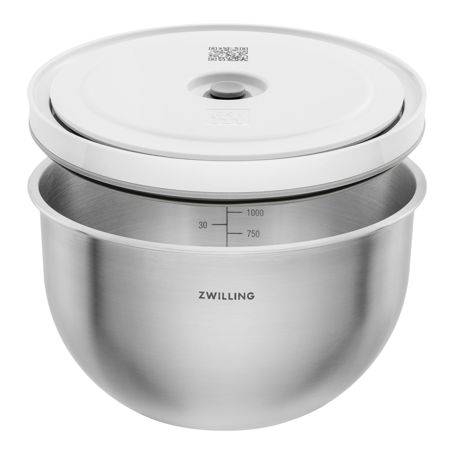 ZWILLING Fresh & Save – Bol sous vide BOWLS M / 18&nbsp;cm, acier inoxydable, argenté