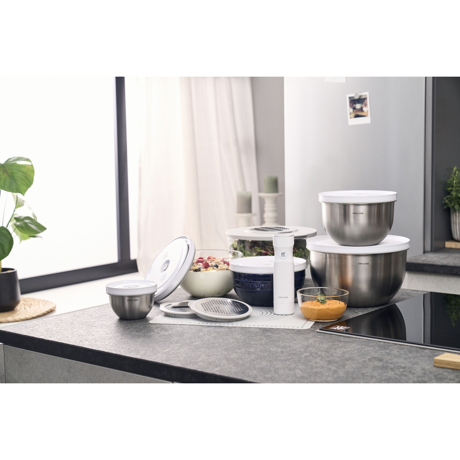 ZWILLING Fresh & Save – Bol sous vide BOWLS M / 18&nbsp;cm, acier inoxydable, argenté