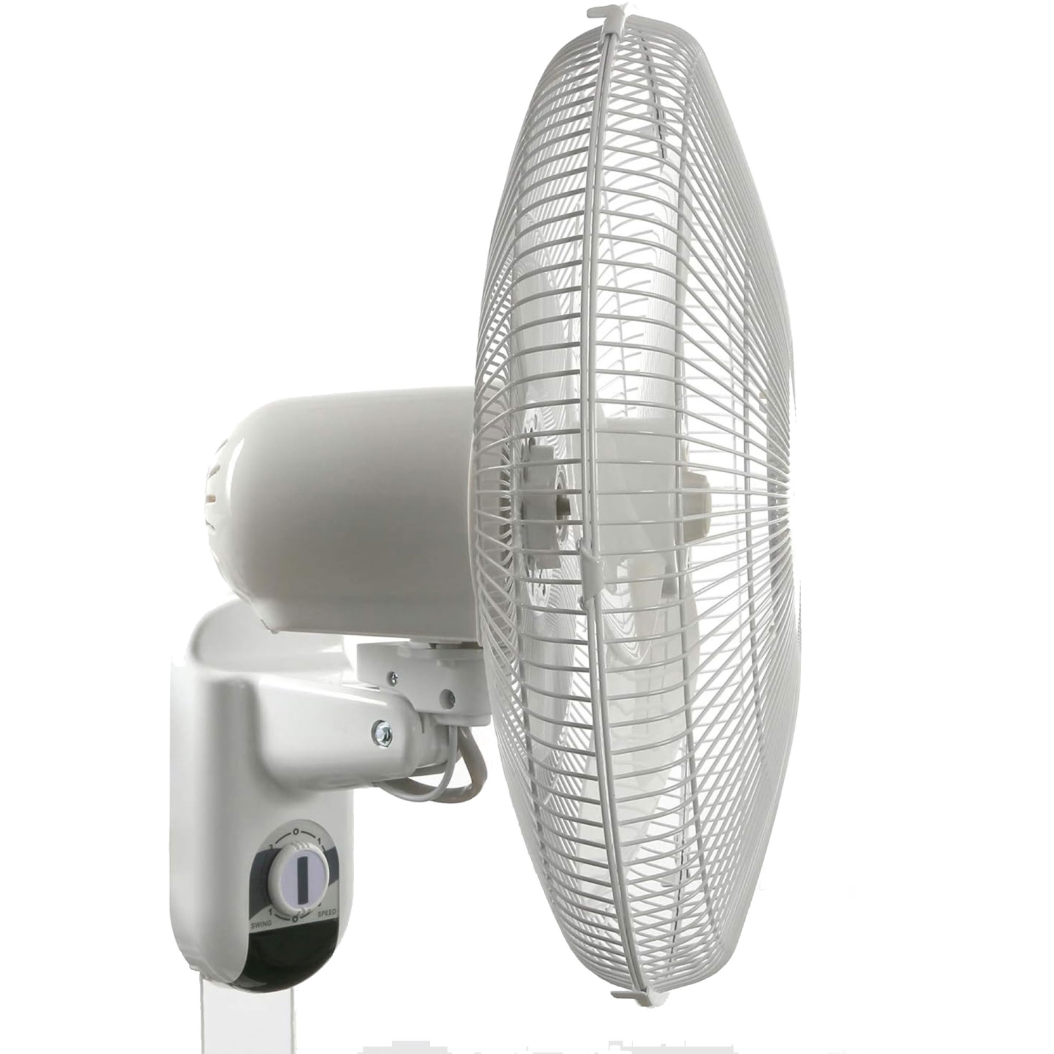 Hurricane – Ventilateur mural oscillant à 3 vitesses de 16&nbsp;po, 90 degrés, blanc
