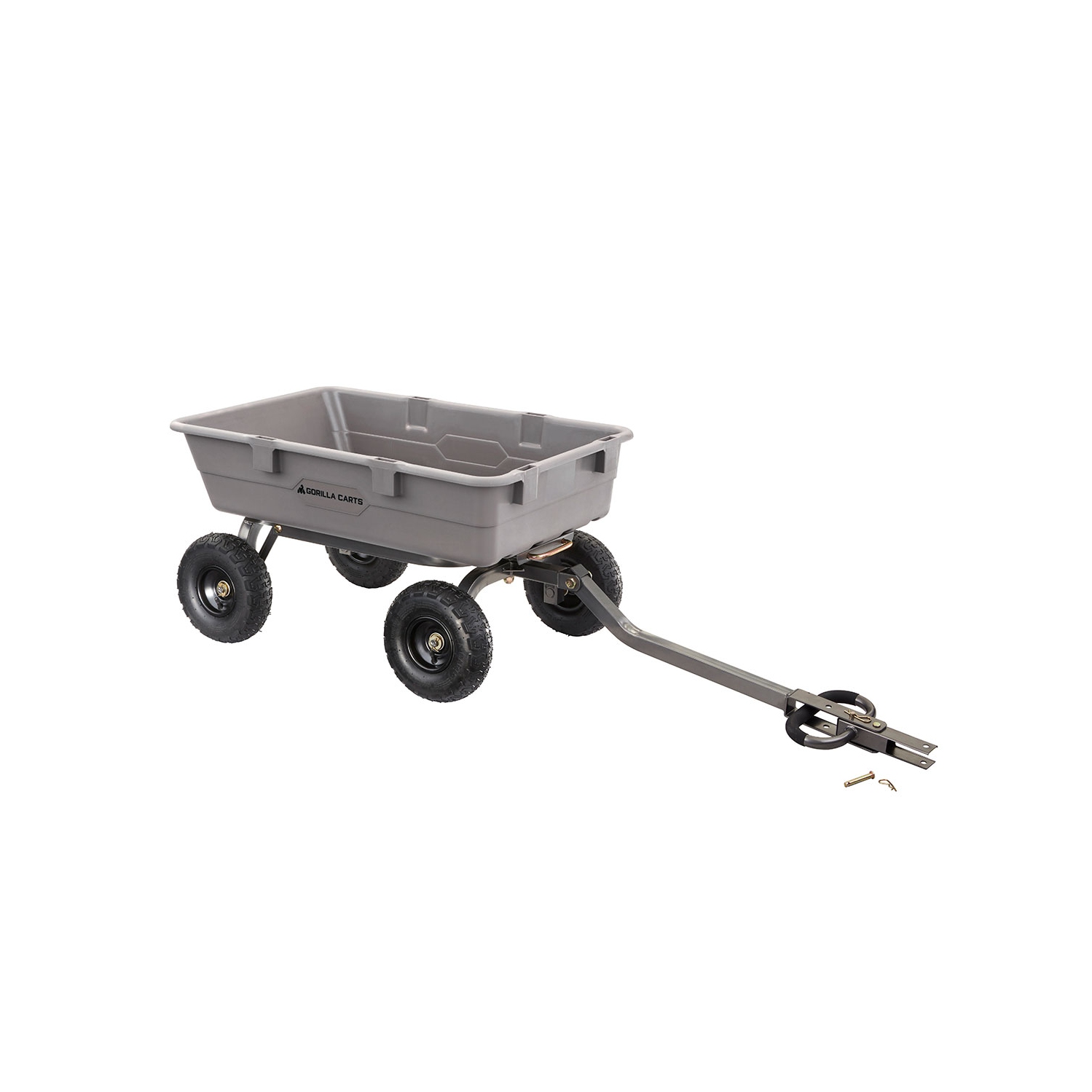 Chariot utilitaire robuste Gorilla Carts en poly, capacité de 800 lb, gris