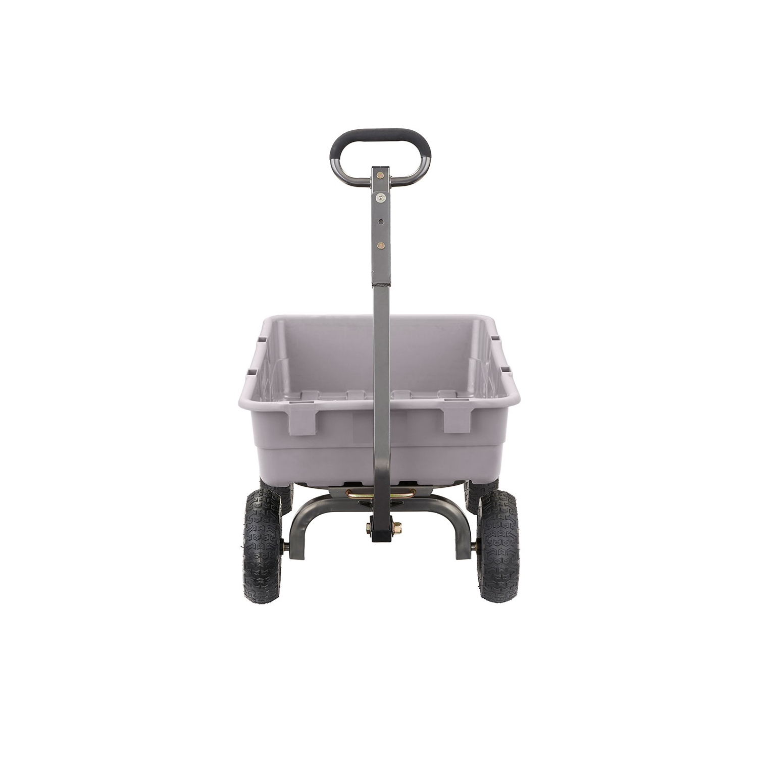 Chariot utilitaire robuste Gorilla Carts en poly, capacité de 800 lb, gris