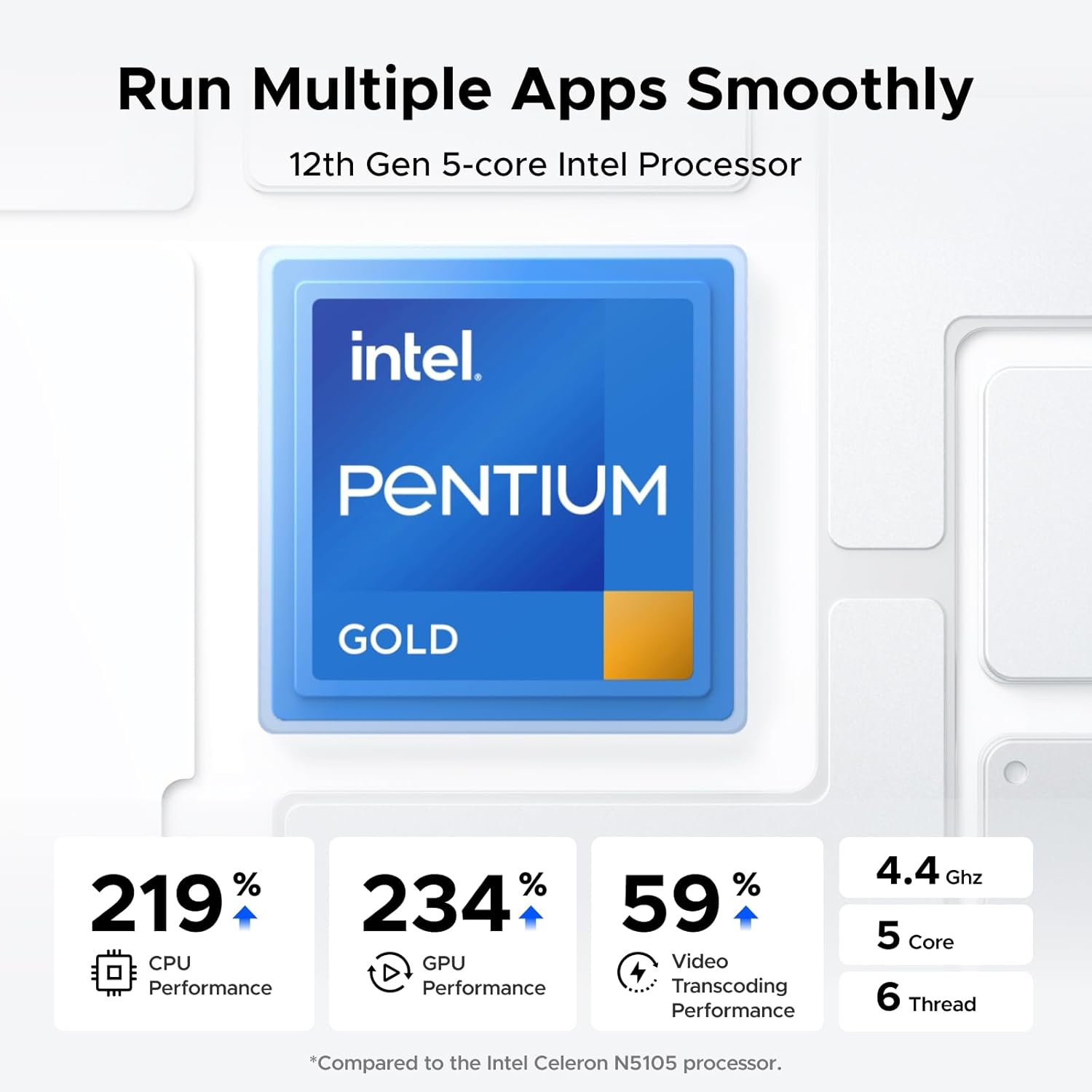 NAS de bureau à 4 baies NASync DXP4800 Plus d'UGREEN – Pentium Gold 8505 d'Intel, mémoire vive 8&nbsp;Go, SSD d'128&nbsp;Go, 10 GbE, 2,5 GbE, HDMI