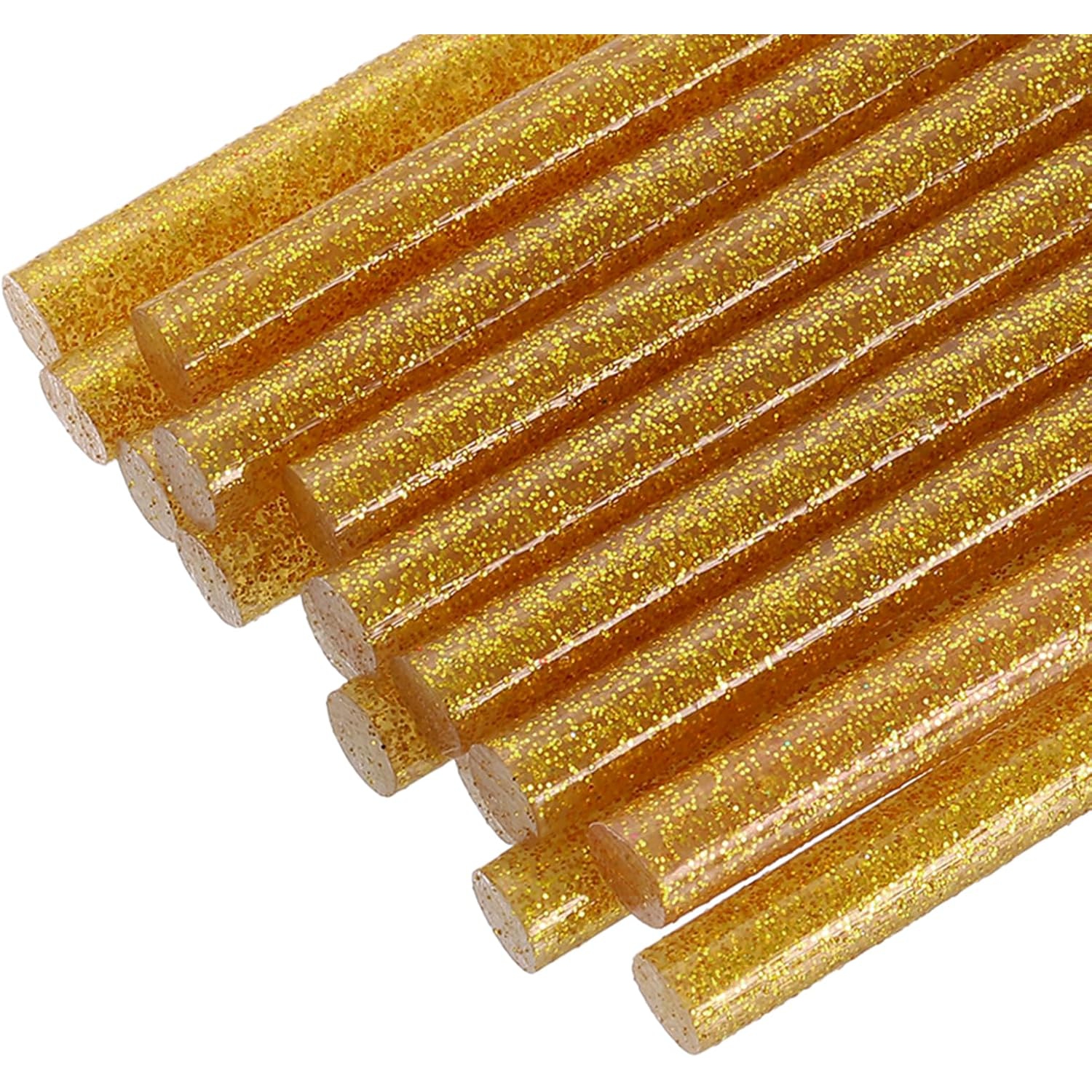 3D Crystal Pack of 100 Premium Quality Art & Craft Glue Gun sticks 6" Long, Silver & Gold