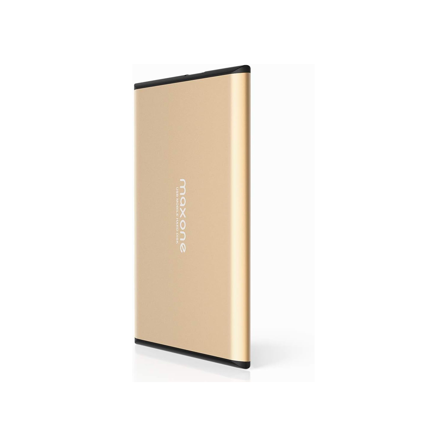 160GB External Hard Drive Portable - Maxone Ultra Slim 2.5'' External HDD USB 3.0 Compatible with PC, Laptop, Gold