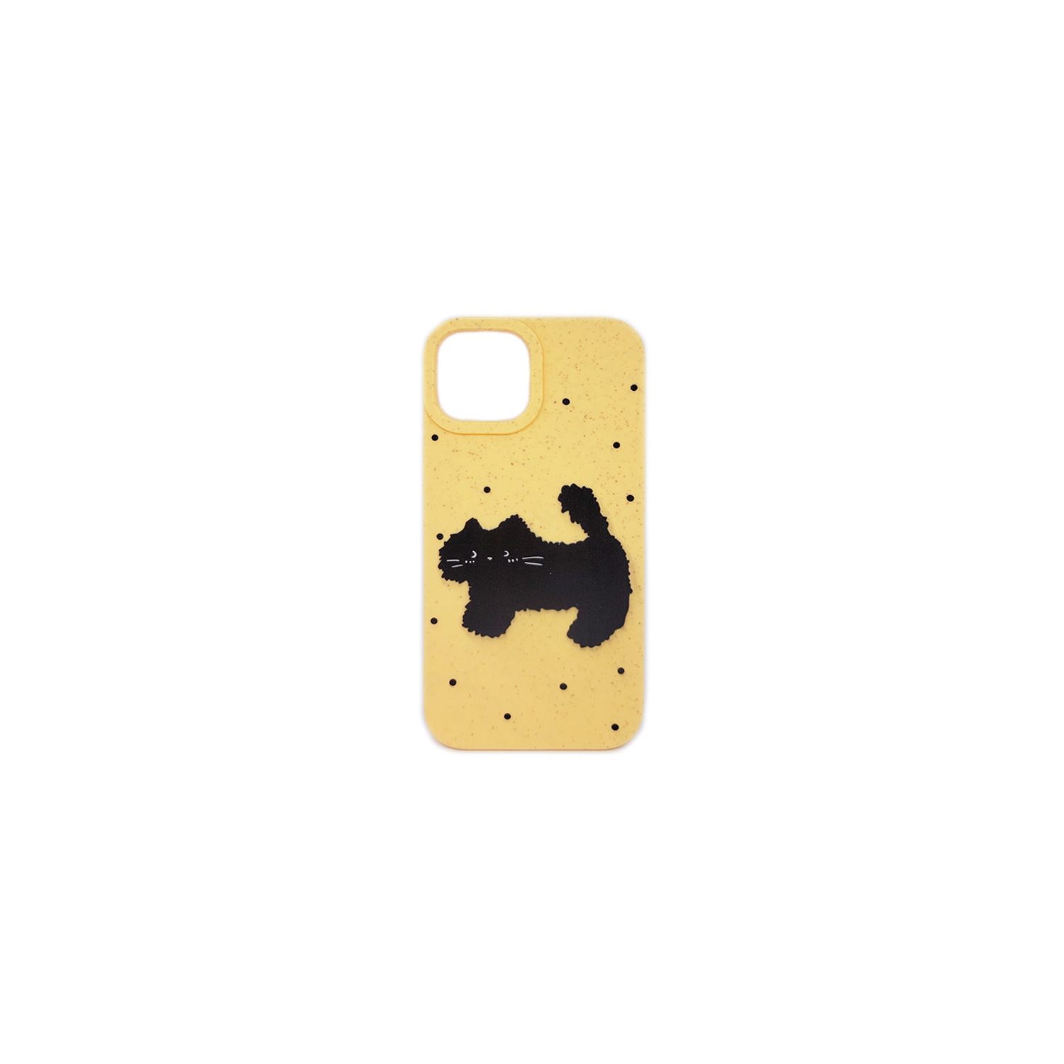 Étui à motif de chat jaune de PANDACO pour iPhone 15