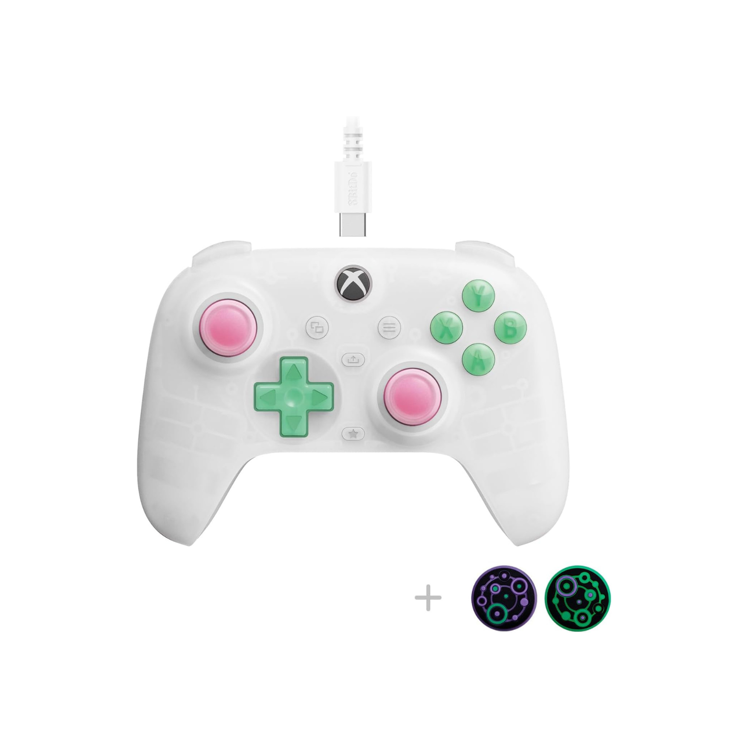 8Bitdo Ultimate Mini Wired Controller with RGB Lighting Fire Ring, Hall Effect Joysticks and Triggers, for Xbox Series X|S, Xbox One, Windows 10/11 -