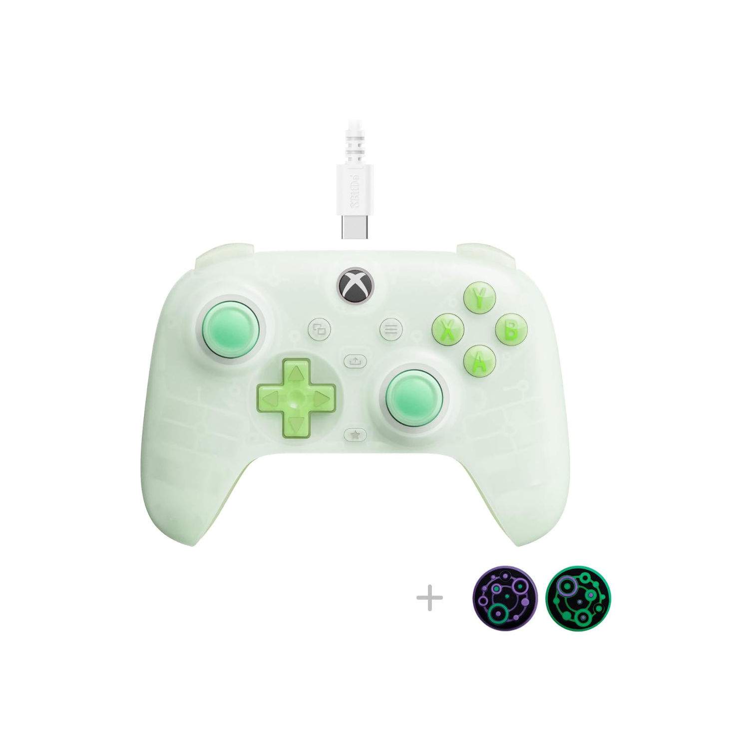 8Bitdo Ultimate Mini Wired Controller with RGB Lighting Fire Ring, Hall Effect Joysticks and Triggers, for Xbox Series X|S, Xbox One, Windows 10/11 -