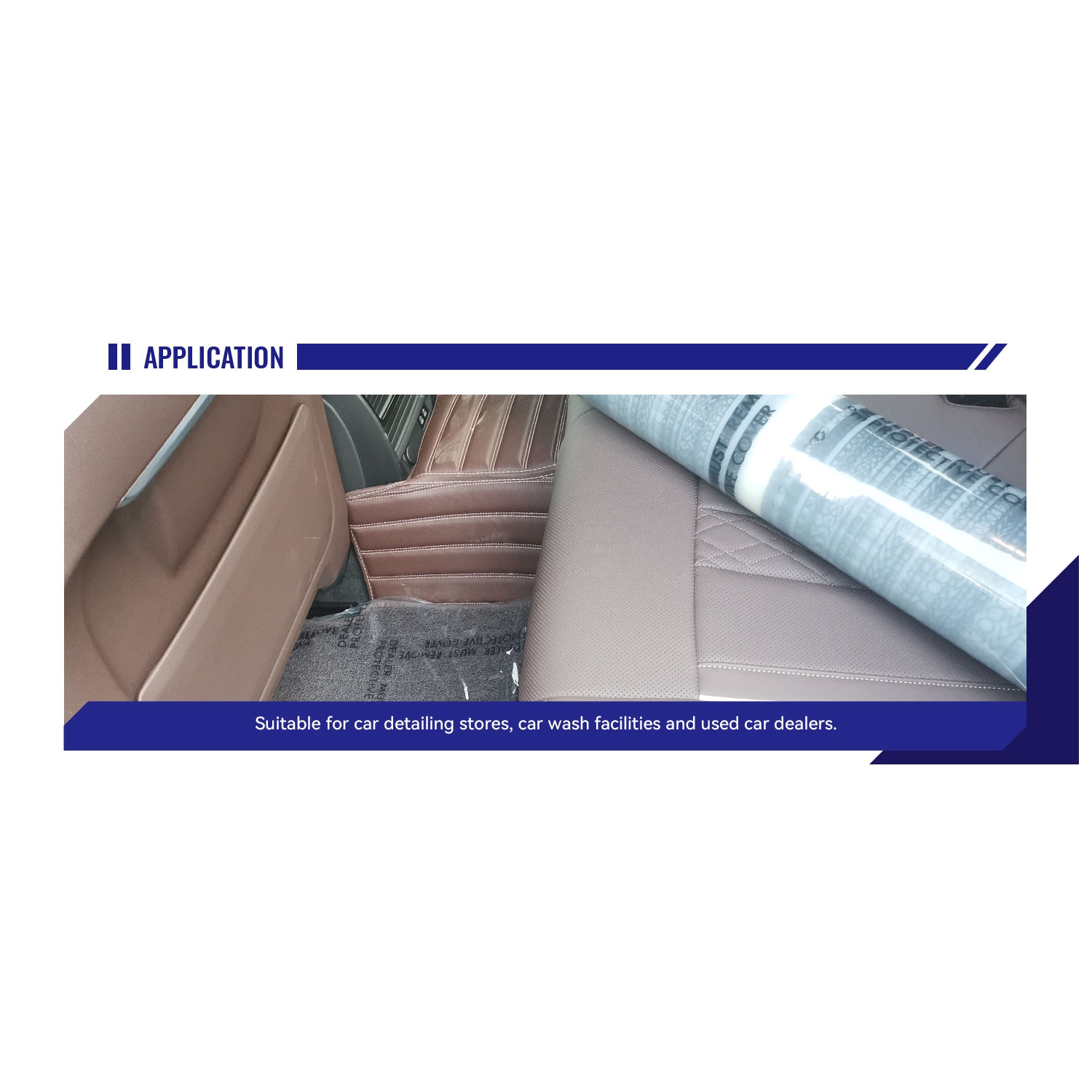 Tapis de voiture HFS(R), adhésif transparent, protecteur de tapis de voiture, feuille de protection pour point d'arrêt, rouleau, 24&nbsp;po x 200 pi,