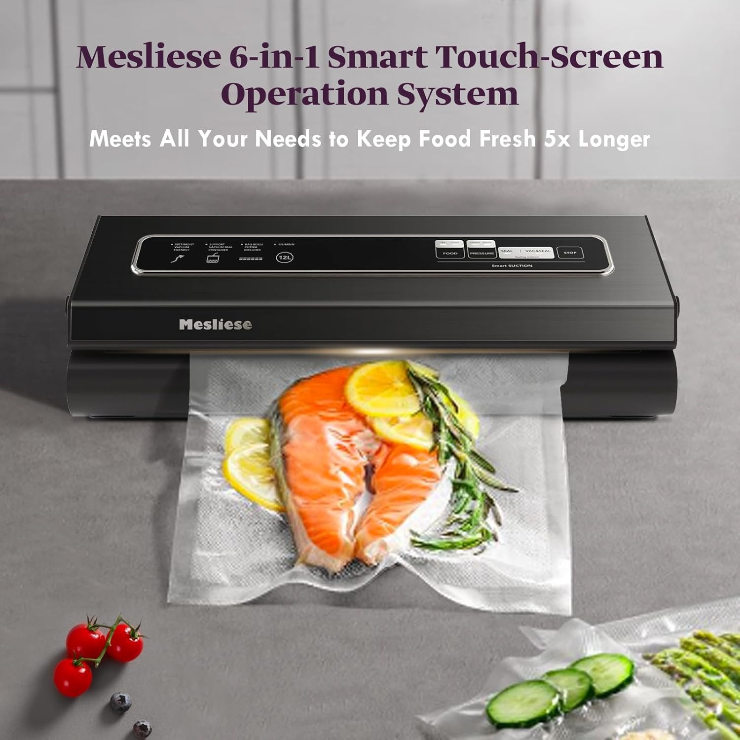Mesliese Vacuum Sealer Machine -Black