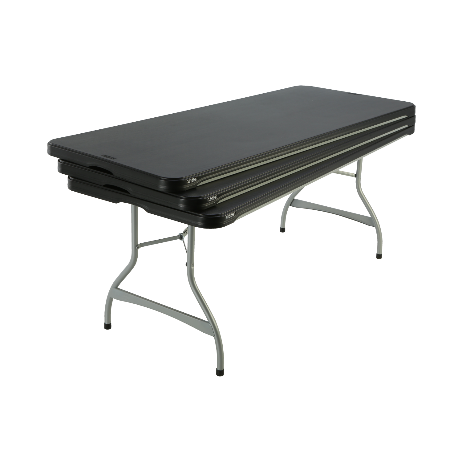 LIFETIME Premium Commercial 6 Foot Foldable Table, Black