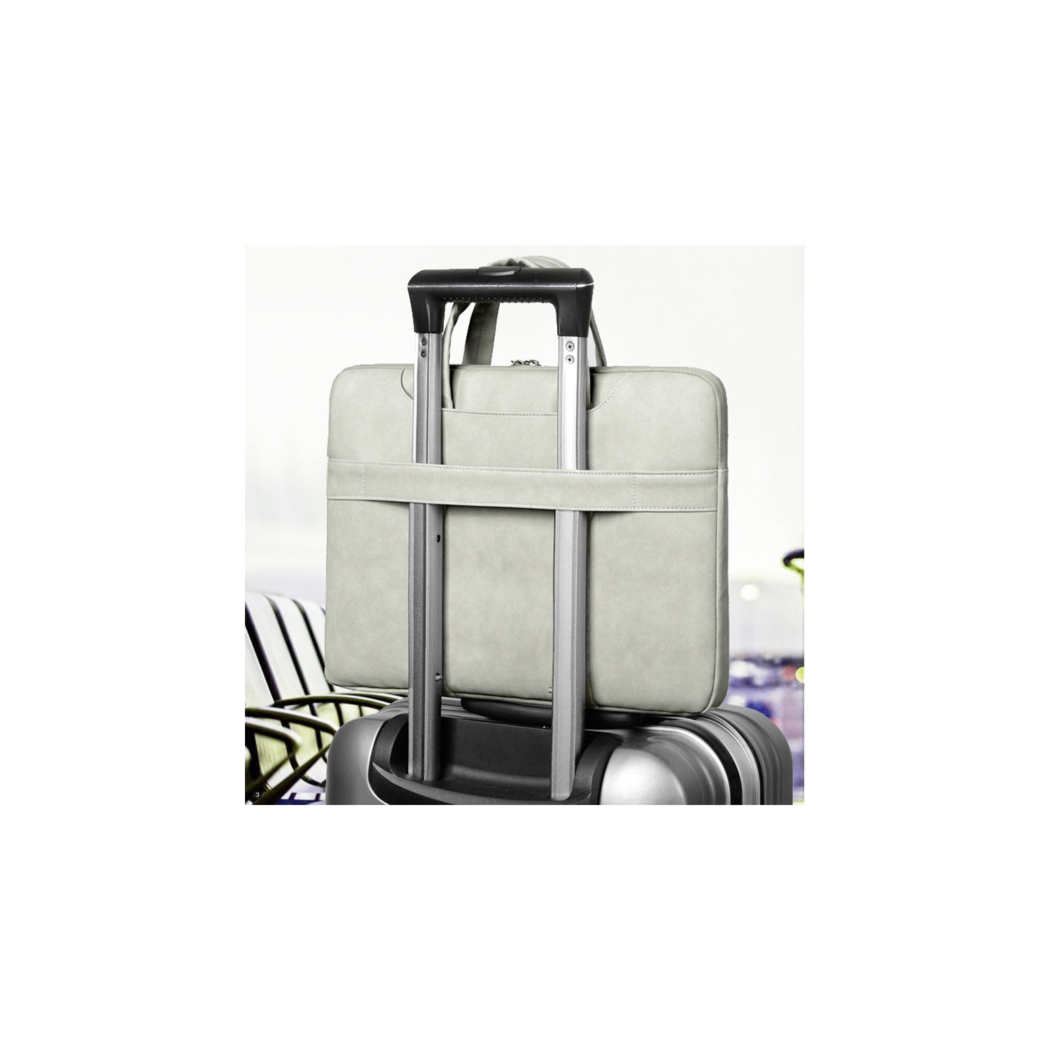 PANDACO Mint Suede Messenger Bag