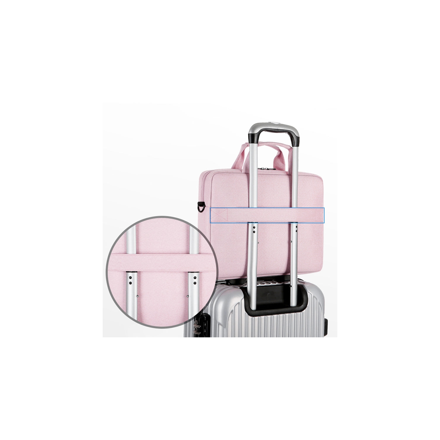 PANDACO Pink Oxford Cloth Messenger Bag