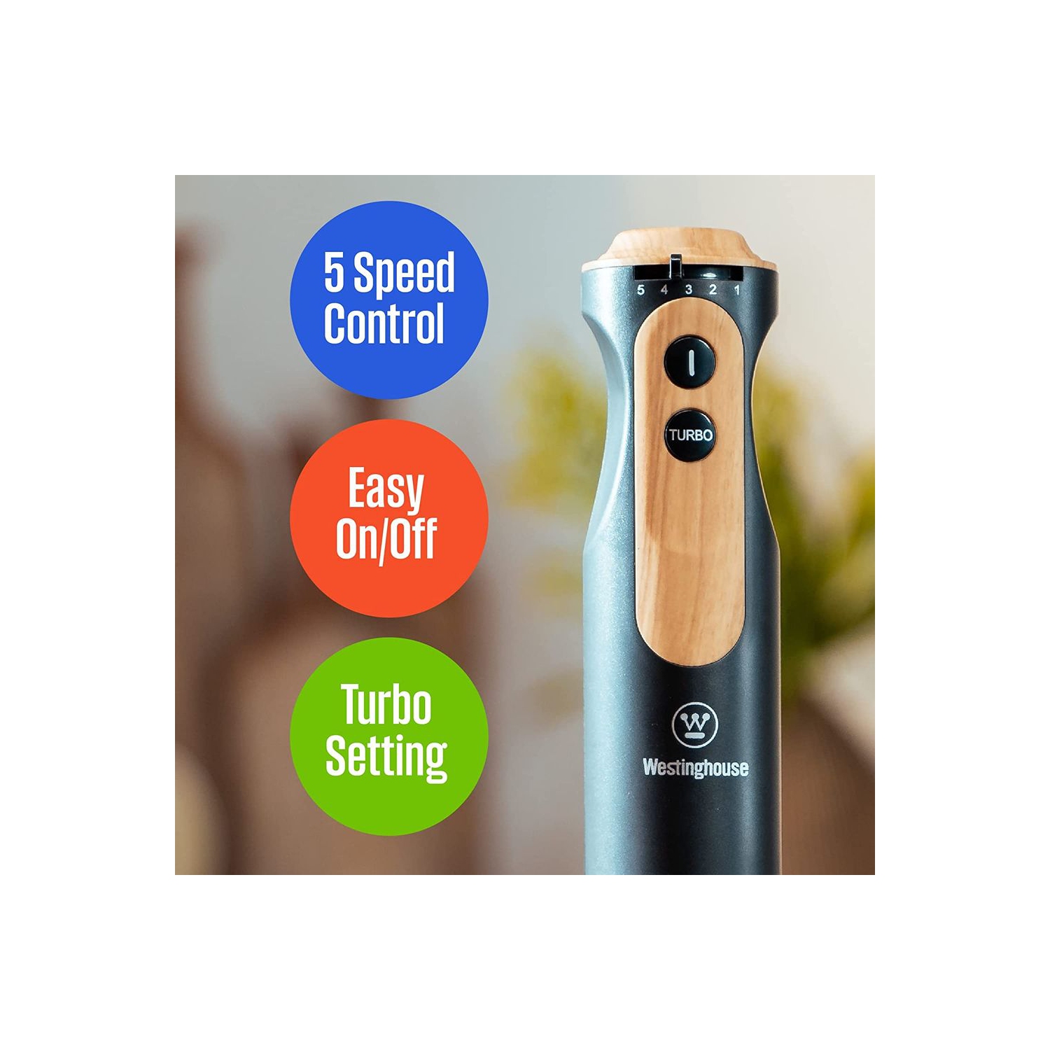 Mélangeur à main de la collection en faux bois de Westinghouse