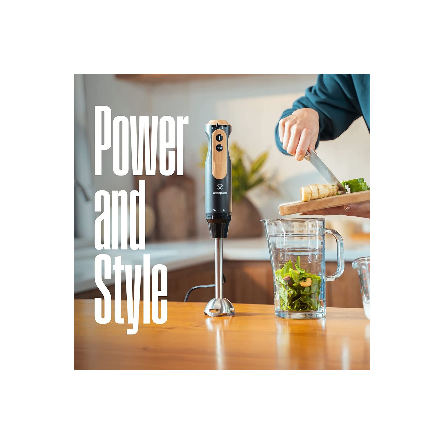 Mélangeur à main de la collection en faux bois de Westinghouse