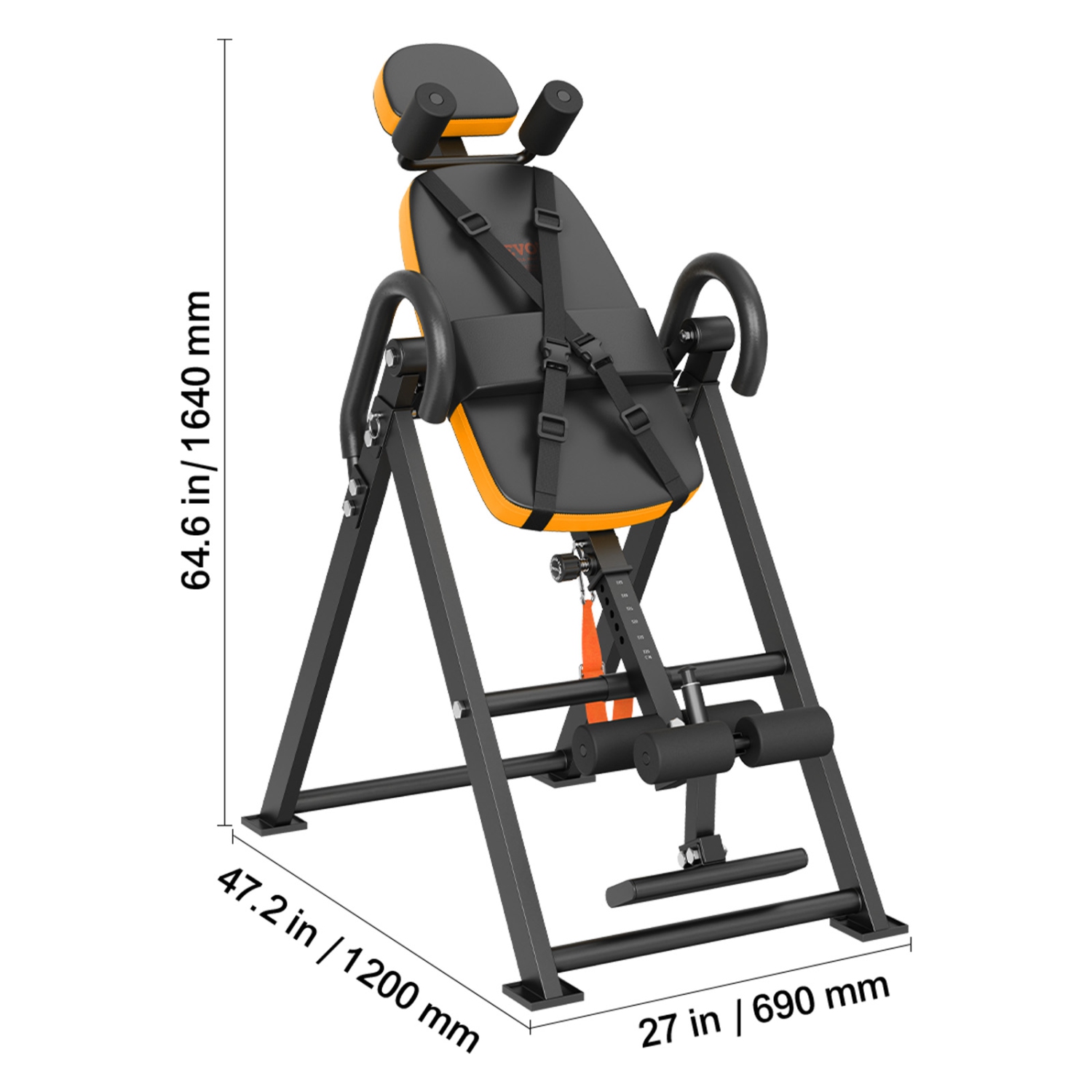VEVOR 300lbs Capacity Inversion Table, Heavy Duty Inversion Table, Decompression Back Stretcher Machine, Strength Training Equipment with Headrest,