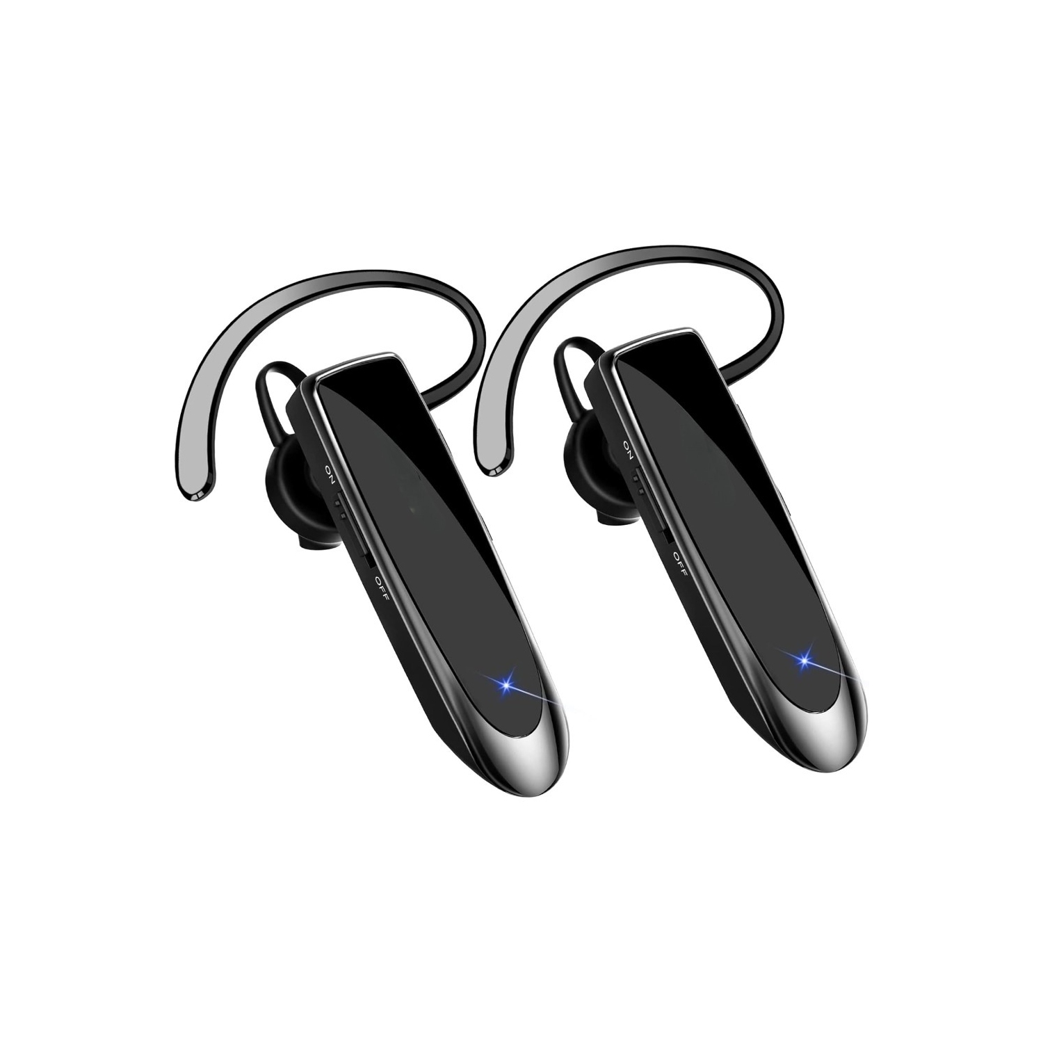Oreillette Bluetooth sans fil Casque d'écoute mains libres 24 heures avec micro pour pilote iPhone Android Samsung