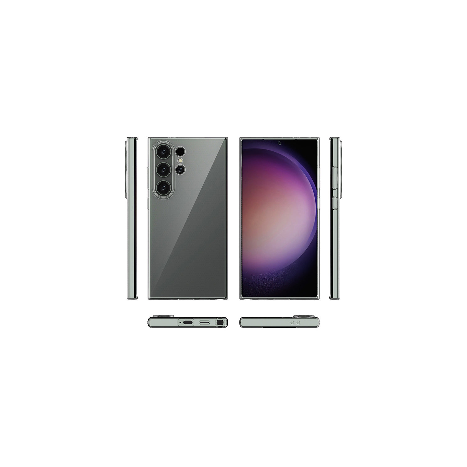 PANDACO Camera Trim Clear Case for Samsung Galaxy S23 Ultra