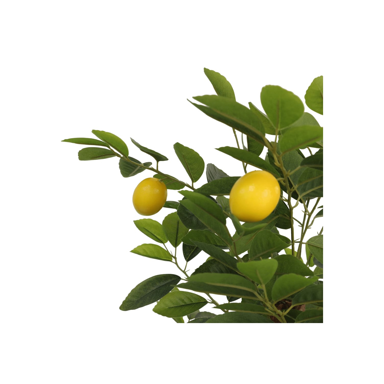 vidaXL Artificial Lemon Tree with 3 Trunks Green 120 cm PP
