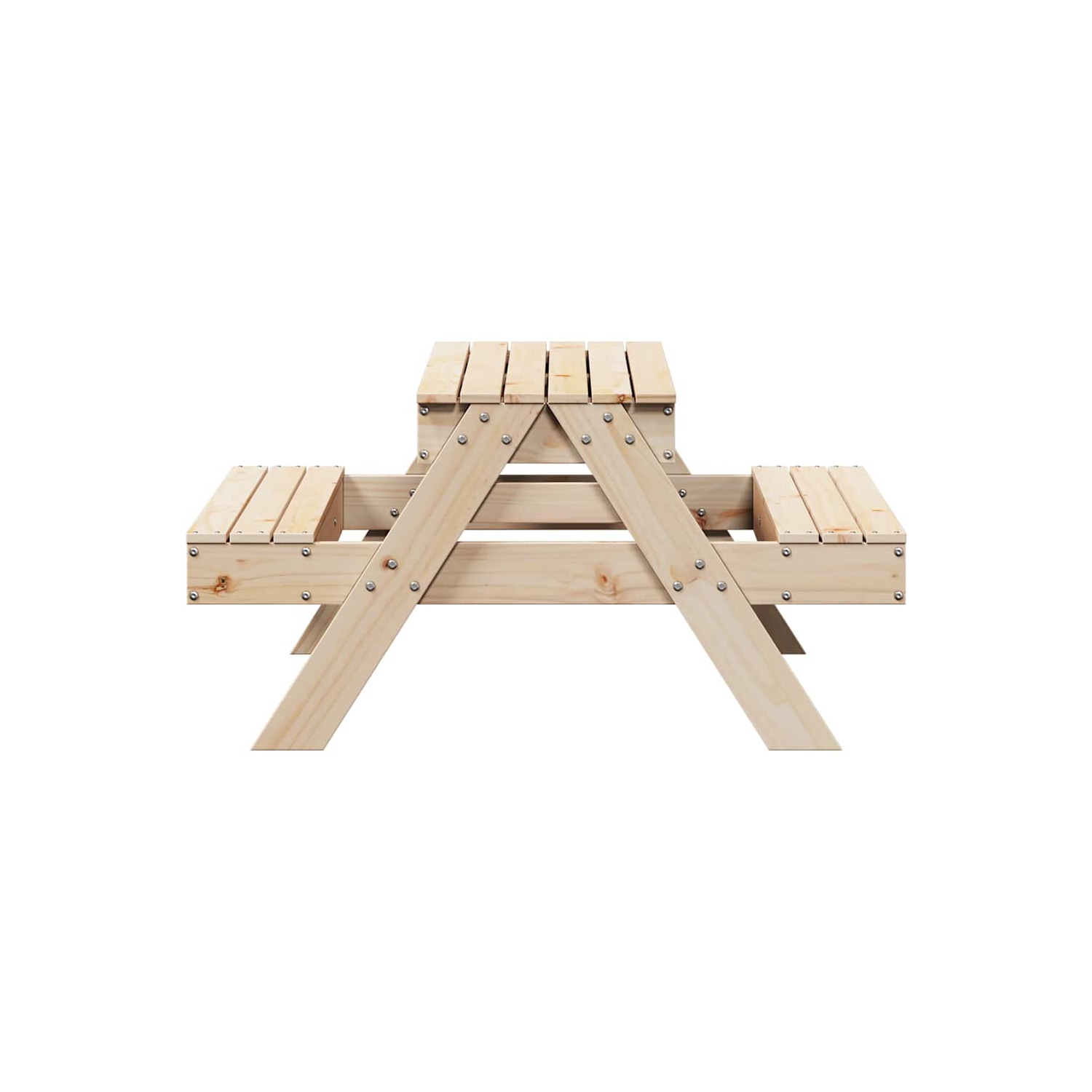 vidaXL Picnic Table with Sandpit for Kids Solid Wood Pine